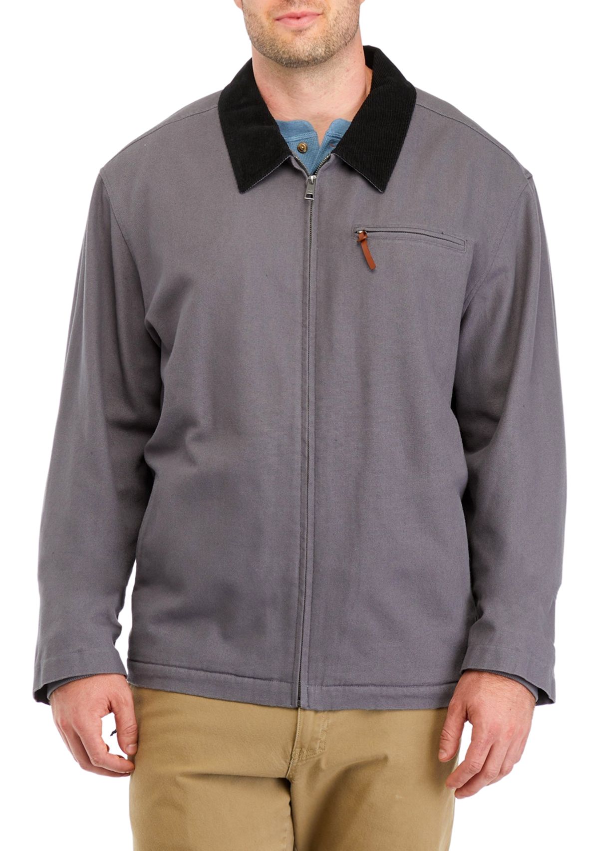 Big & Tall Collared Canvas Jacket