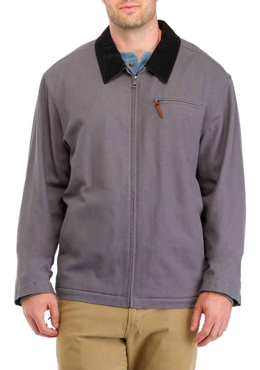 Big & Tall Collared Canvas Jacket