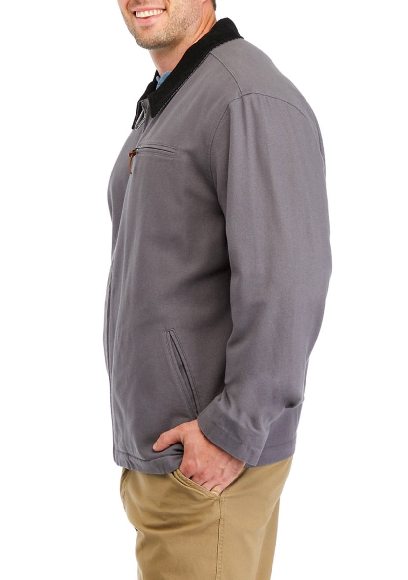 Big & Tall Collared Canvas Jacket