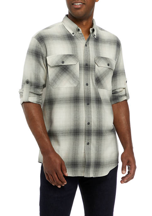 Ocean + Coast® Mens Long Sleeve Flannel Shirt