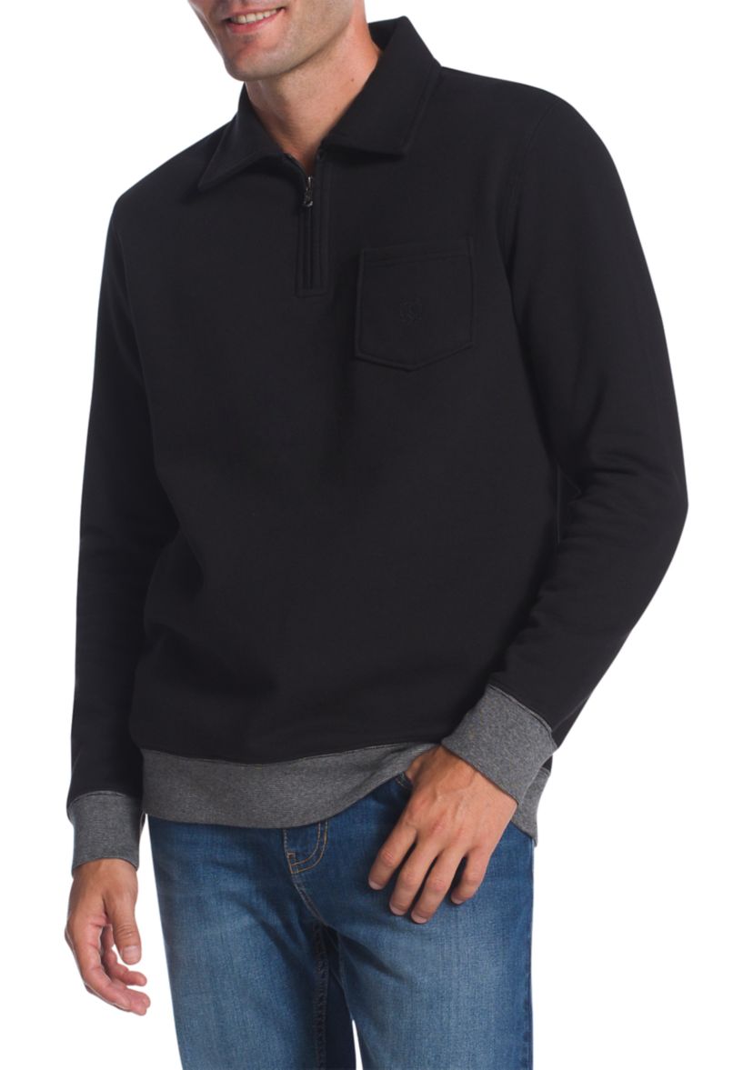 Long Sleeve Iconic Quarter Zip Fleece Pullover