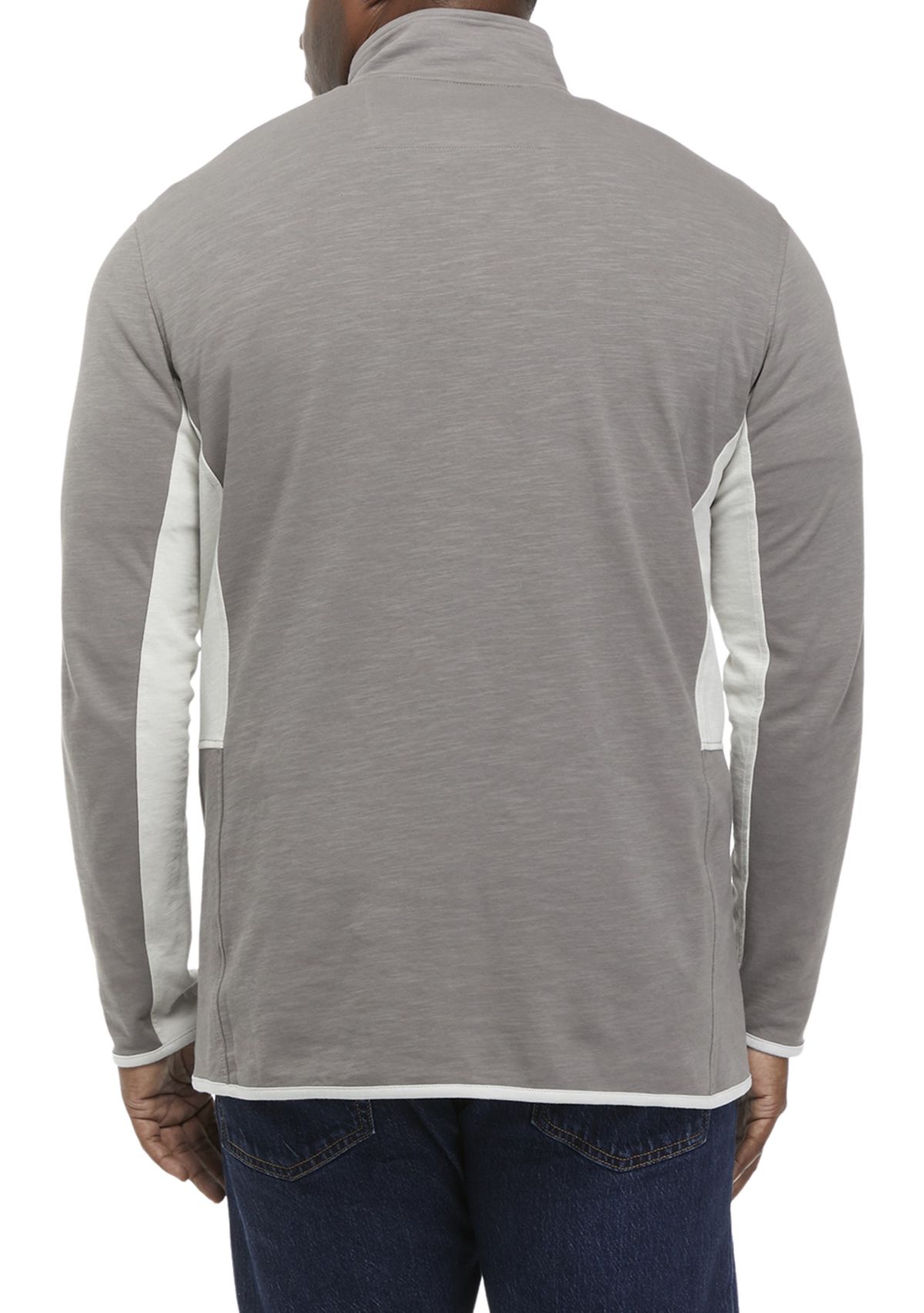 Big & Tall Long Sleeve 1/4 Zip Mock Neck Performance Pullover