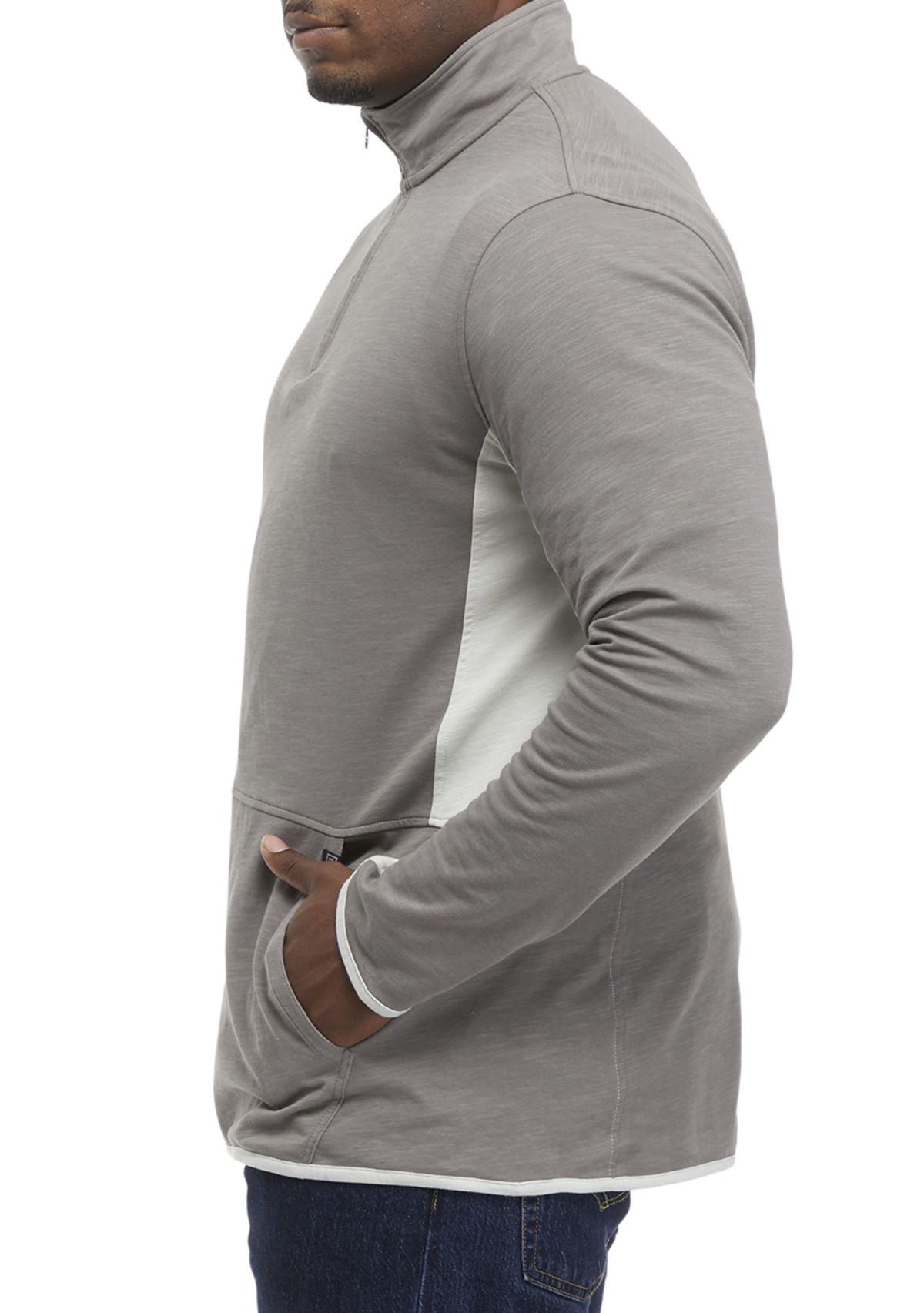 Big & Tall Long Sleeve 1/4 Zip Mock Neck Performance Pullover