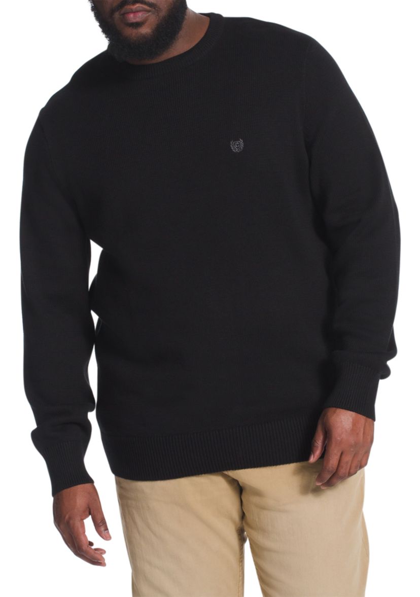 Big & Tall Classic Cotton Crew Neck Long Sleeve Pullover 