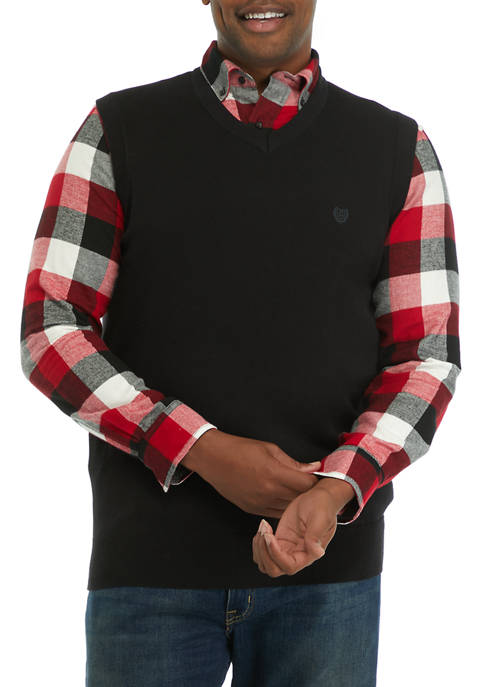 Chaps Big &amp; Tall Sleeveless Sweater Vest