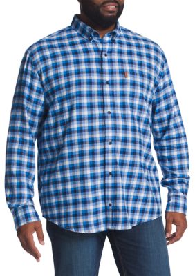 Chaps Big & Tall Flannel Long Sleeve Button Down Shirt | belk