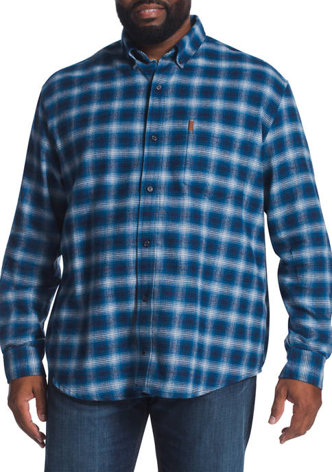 Big & Tall Flannel Long Sleeve Sport Shirt