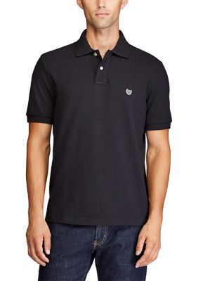 Donald Ross Mens Pin Stripe Polo - NAVY/ BLUE JAY