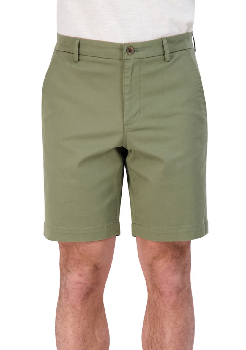 9" Coastland Wash Stretch Flat Front Shorts 