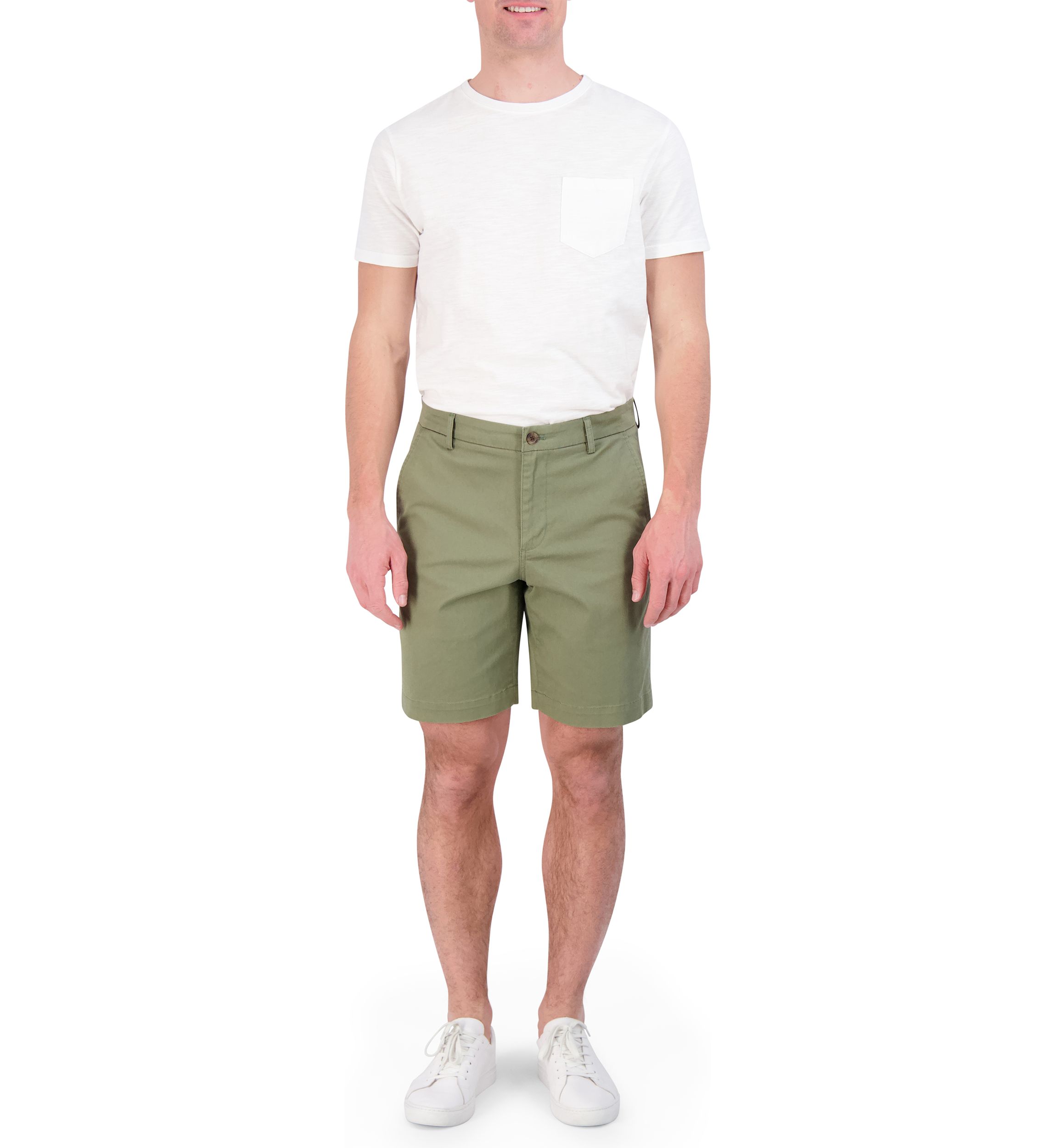 9" Coastland Wash Stretch Flat Front Shorts 