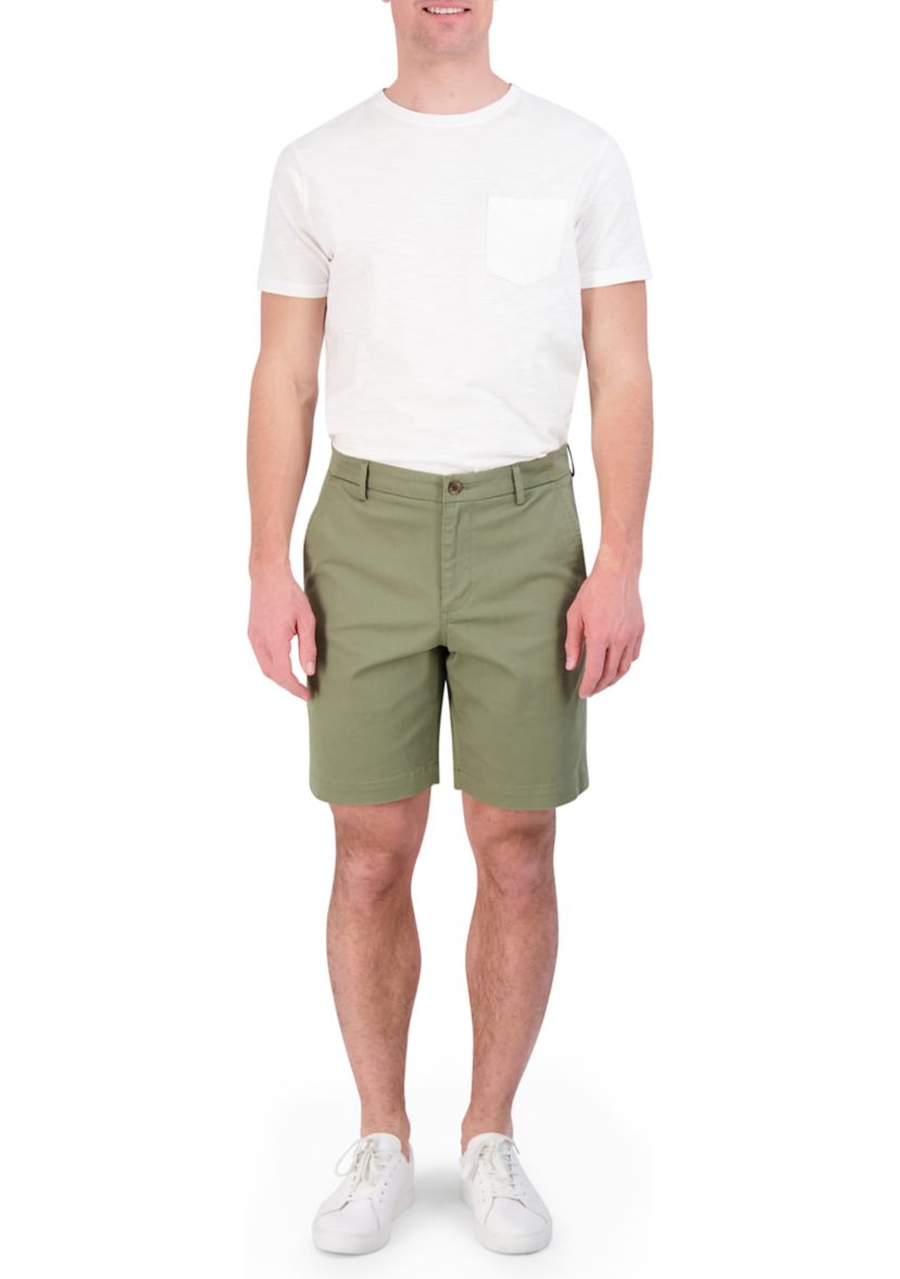 9" Coastland Wash Stretch Flat Front Shorts 