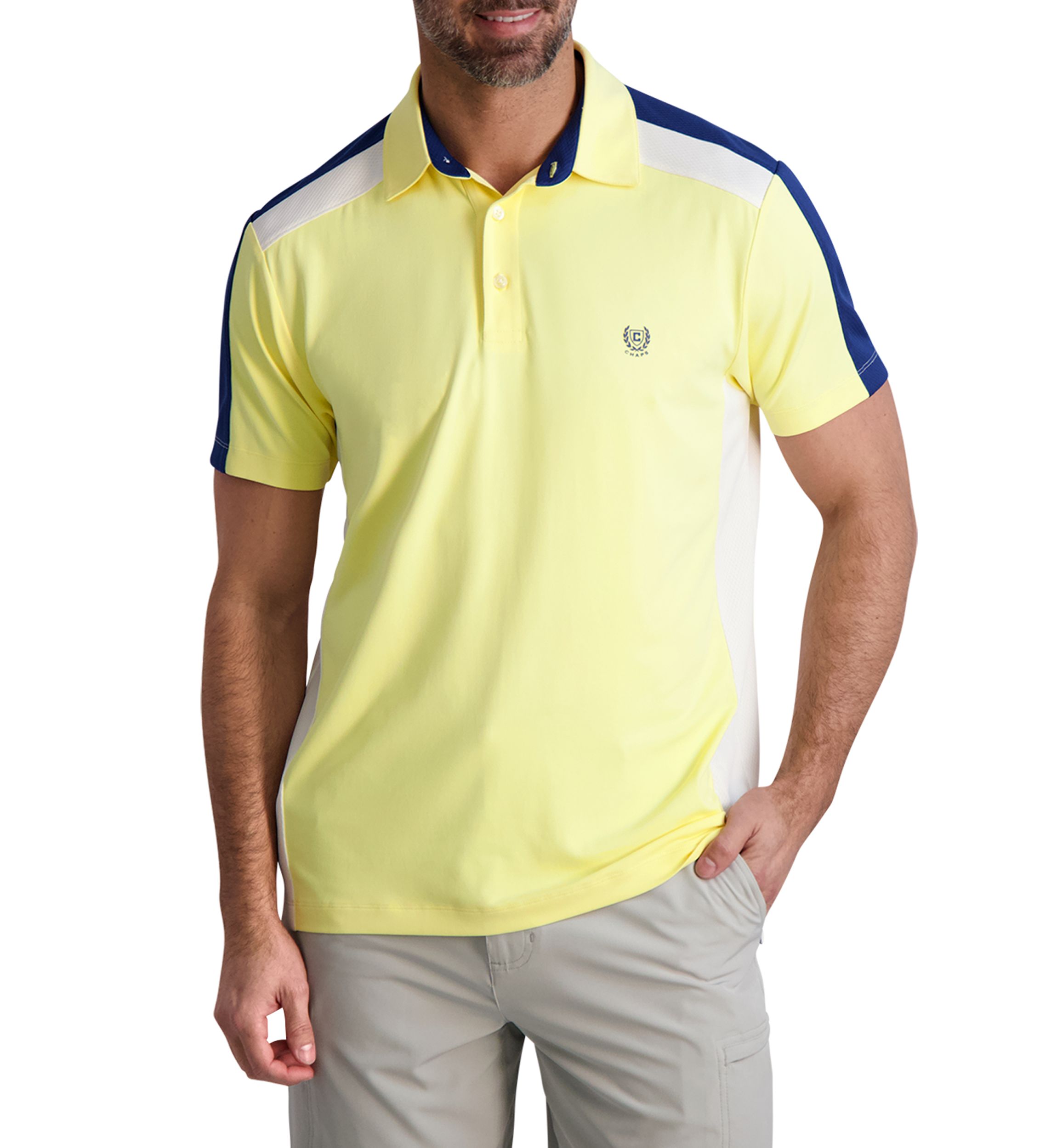 Mesh Block Polo Shirt