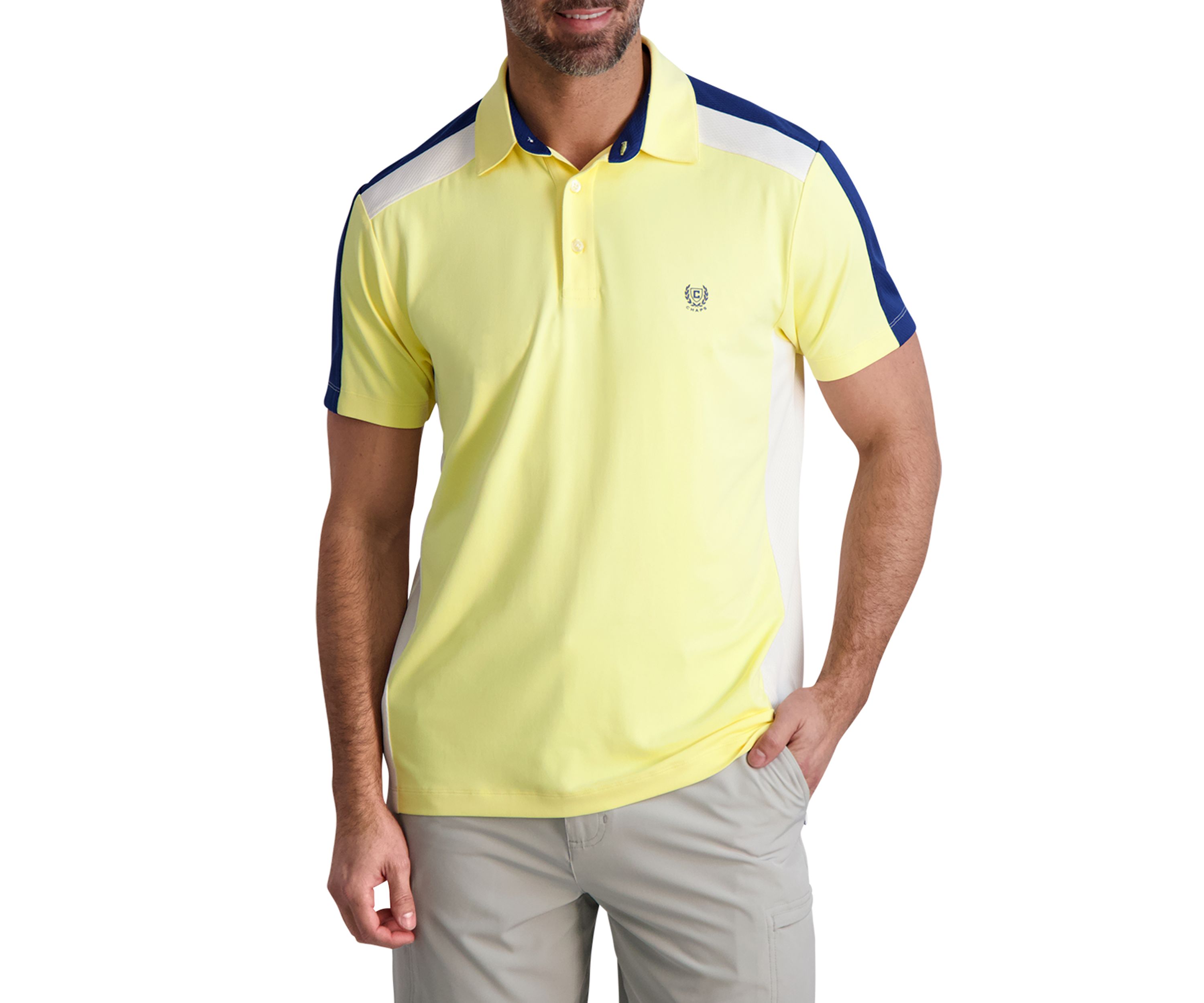 Mesh Block Polo Shirt