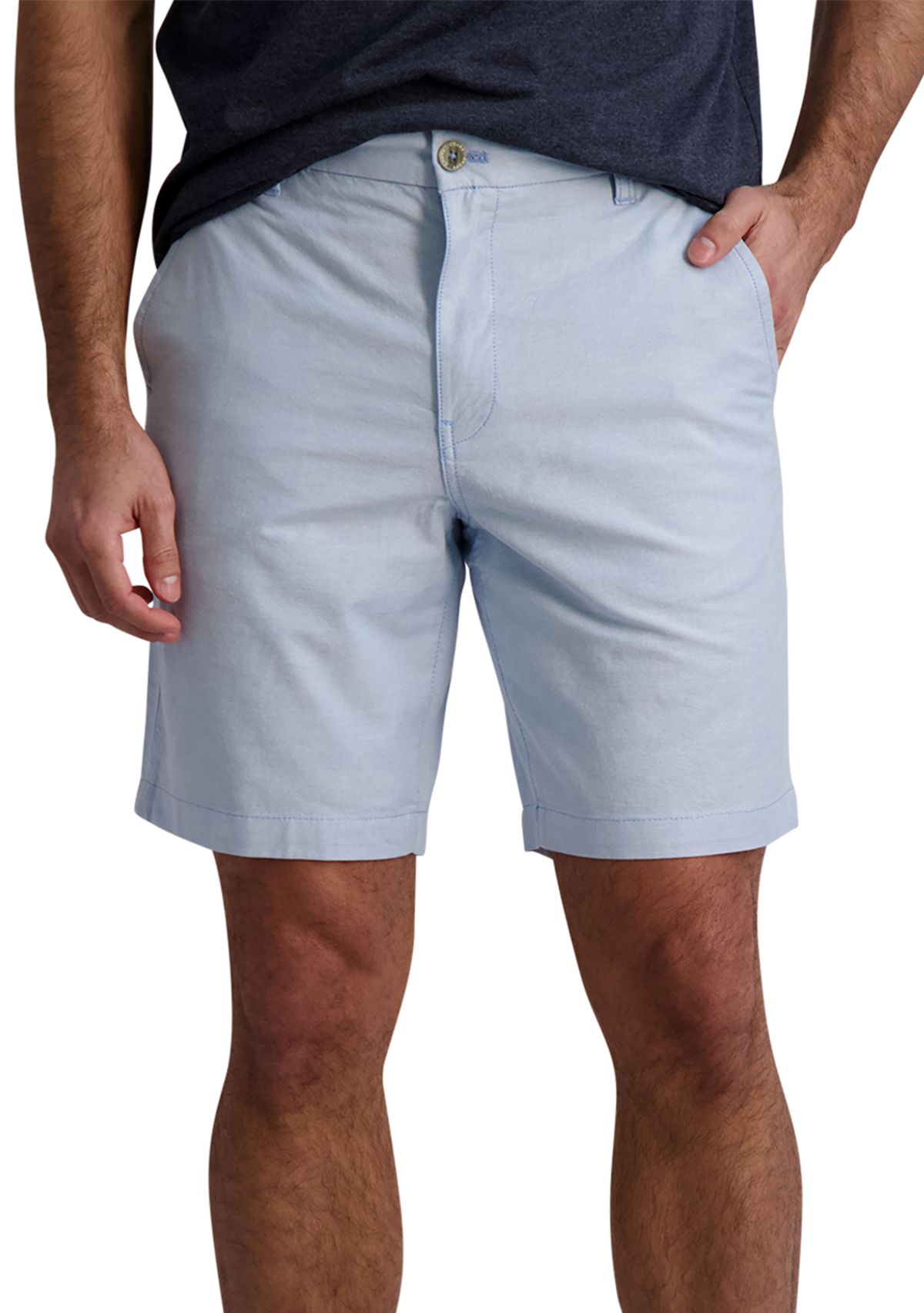 Flat Front Stretch Oxford Shorts