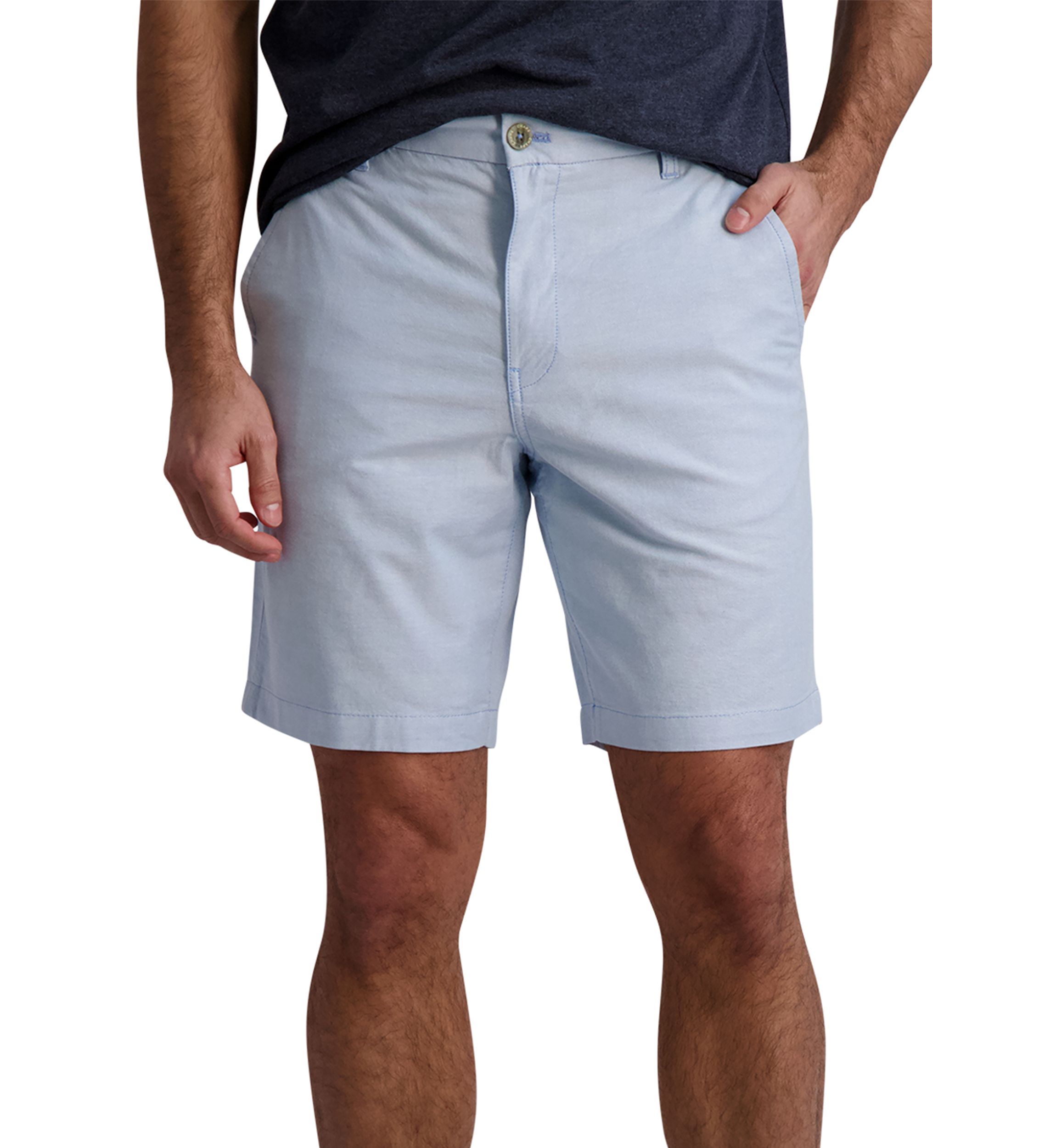 Flat Front Stretch Oxford Shorts