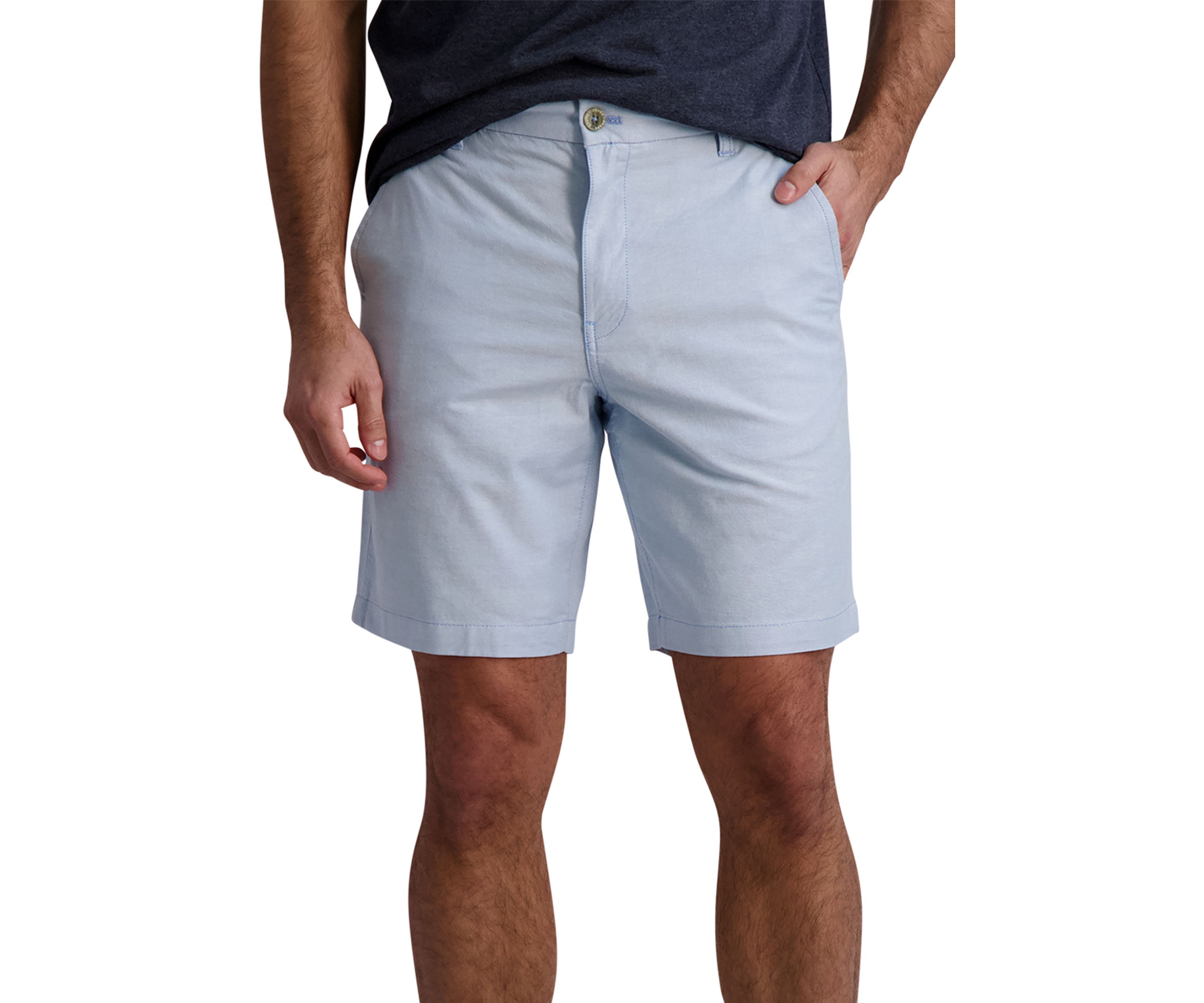 Flat Front Stretch Oxford Shorts