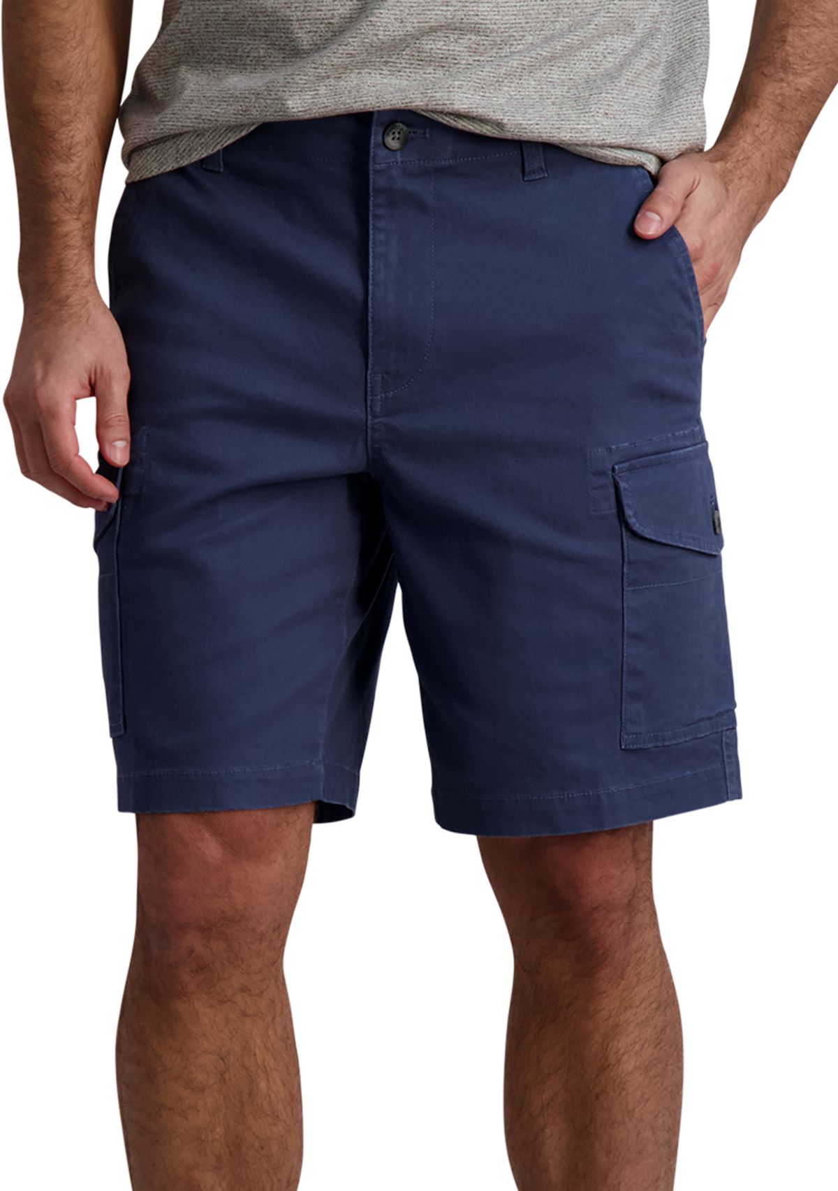 9" Flat Front Stretch Shorts