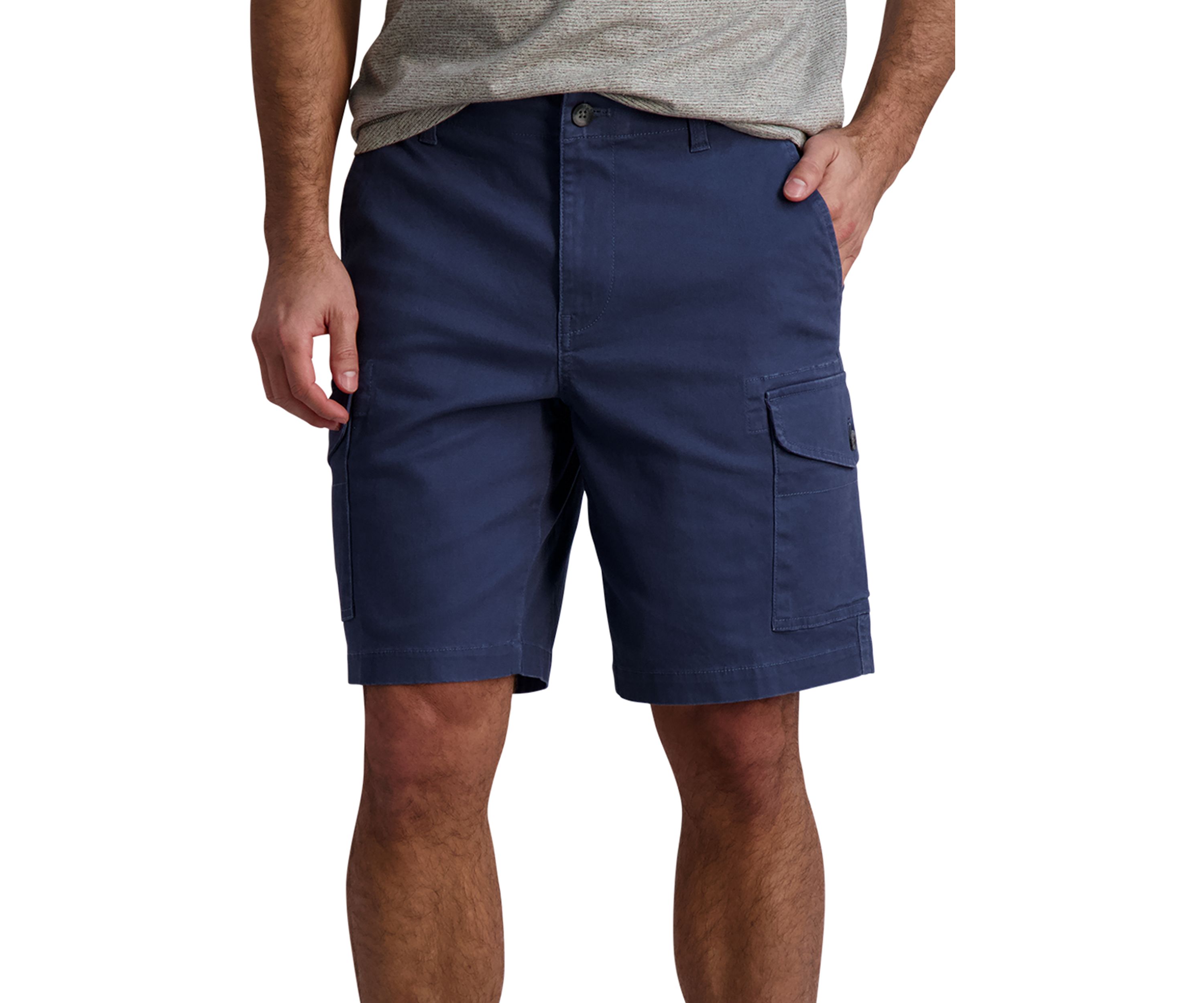 9" Flat Front Stretch Shorts