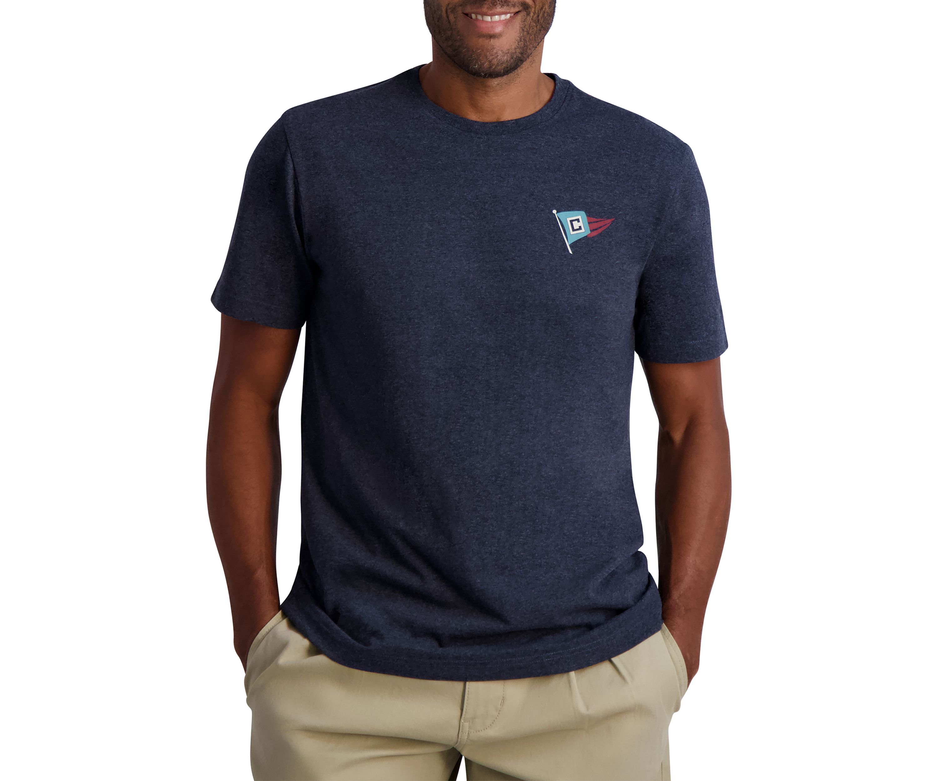 Short Sleeve Graphic T-Shirt - Navy Yachting 