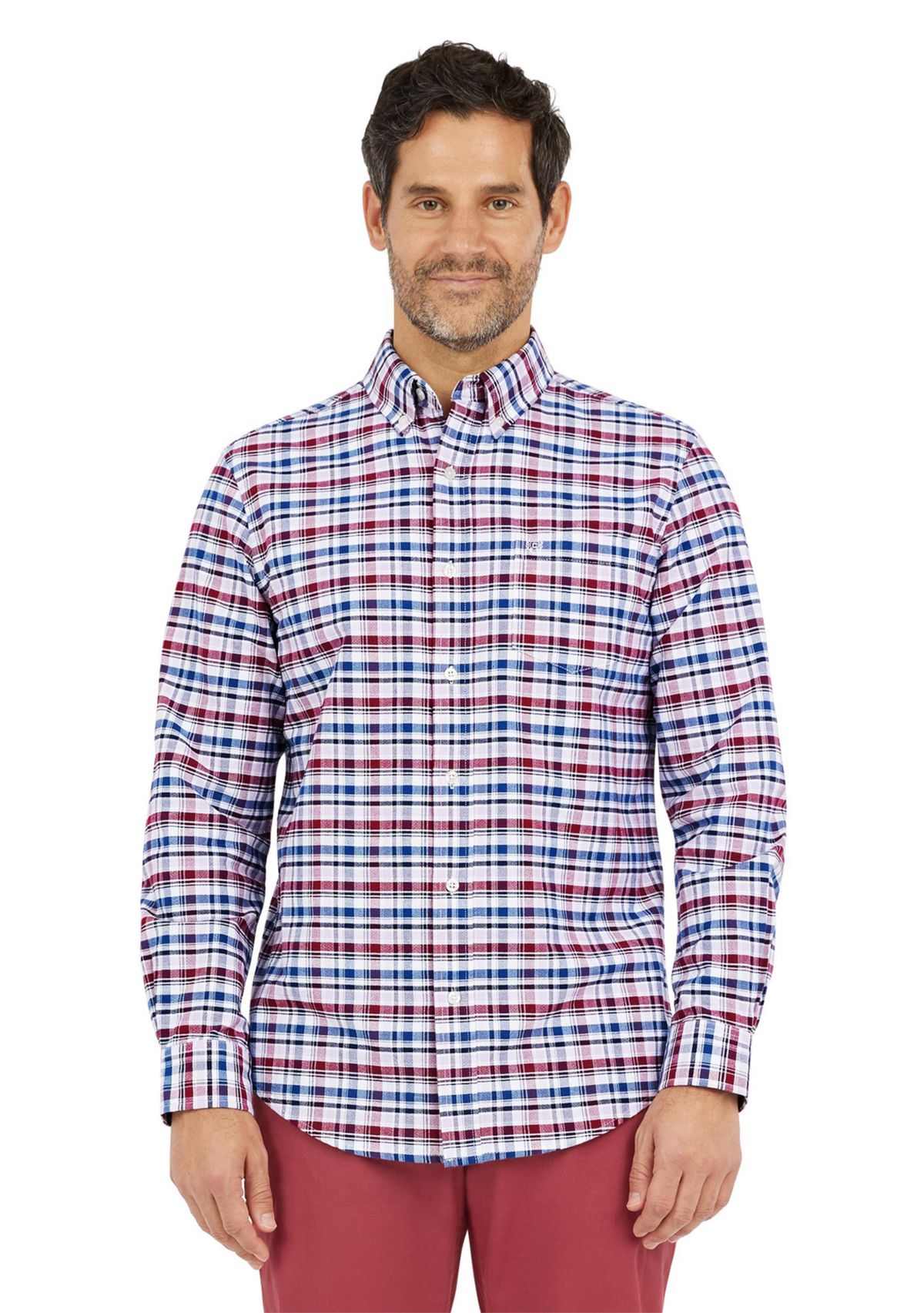 Big & Tall Long Sleeve Seacoast Wash Oxford Woven Shirt