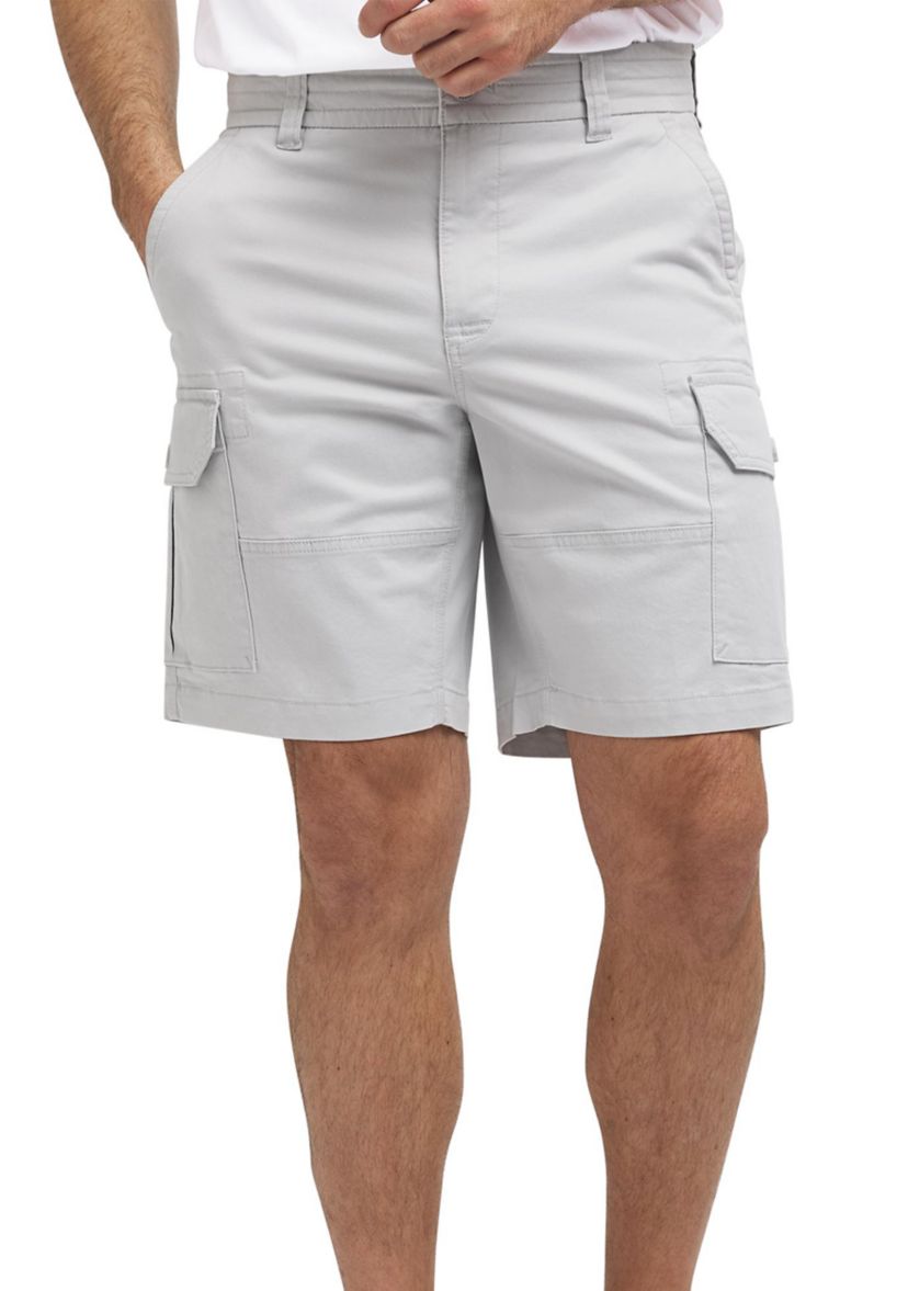 9" Stretch Twill Cargo Relaxed Shorts
