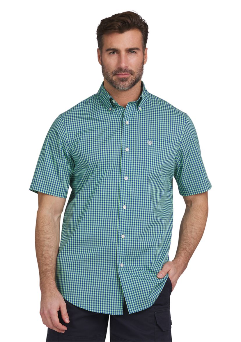 Stretch Easy Care Plaid Button Up Shirt
