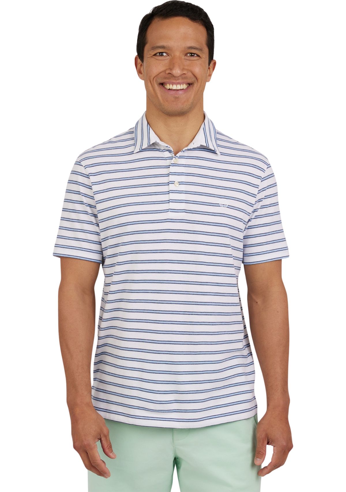 Short Sleeve Slub Pocket Polo Shirt 