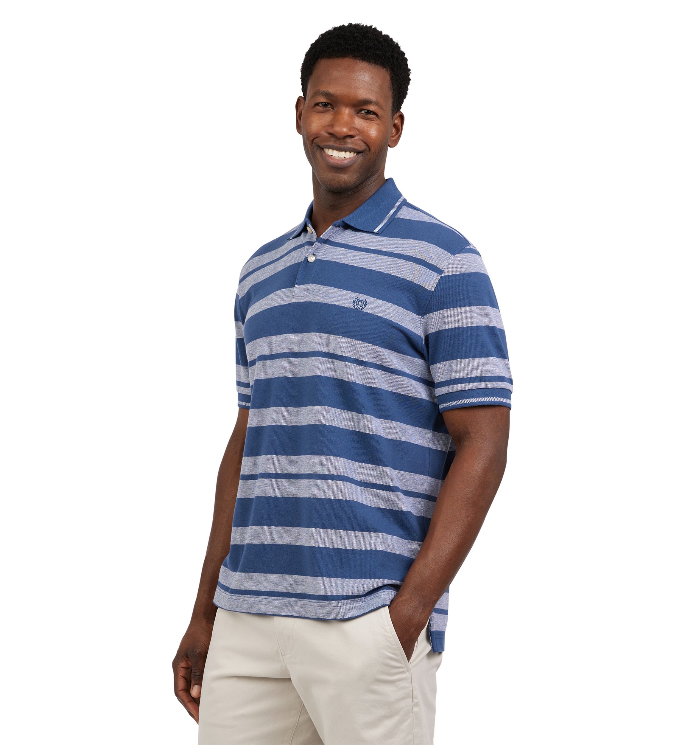 Stripe Birdseye Polo Shirt