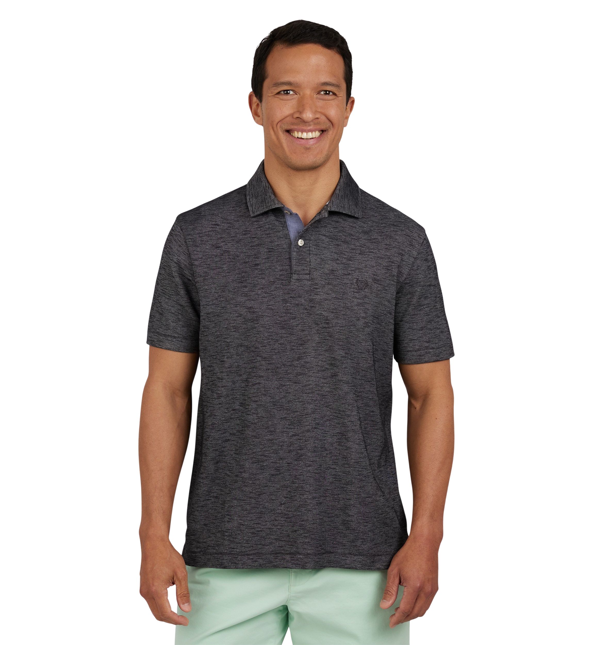 Short Sleeve Slub Polo Shirt 