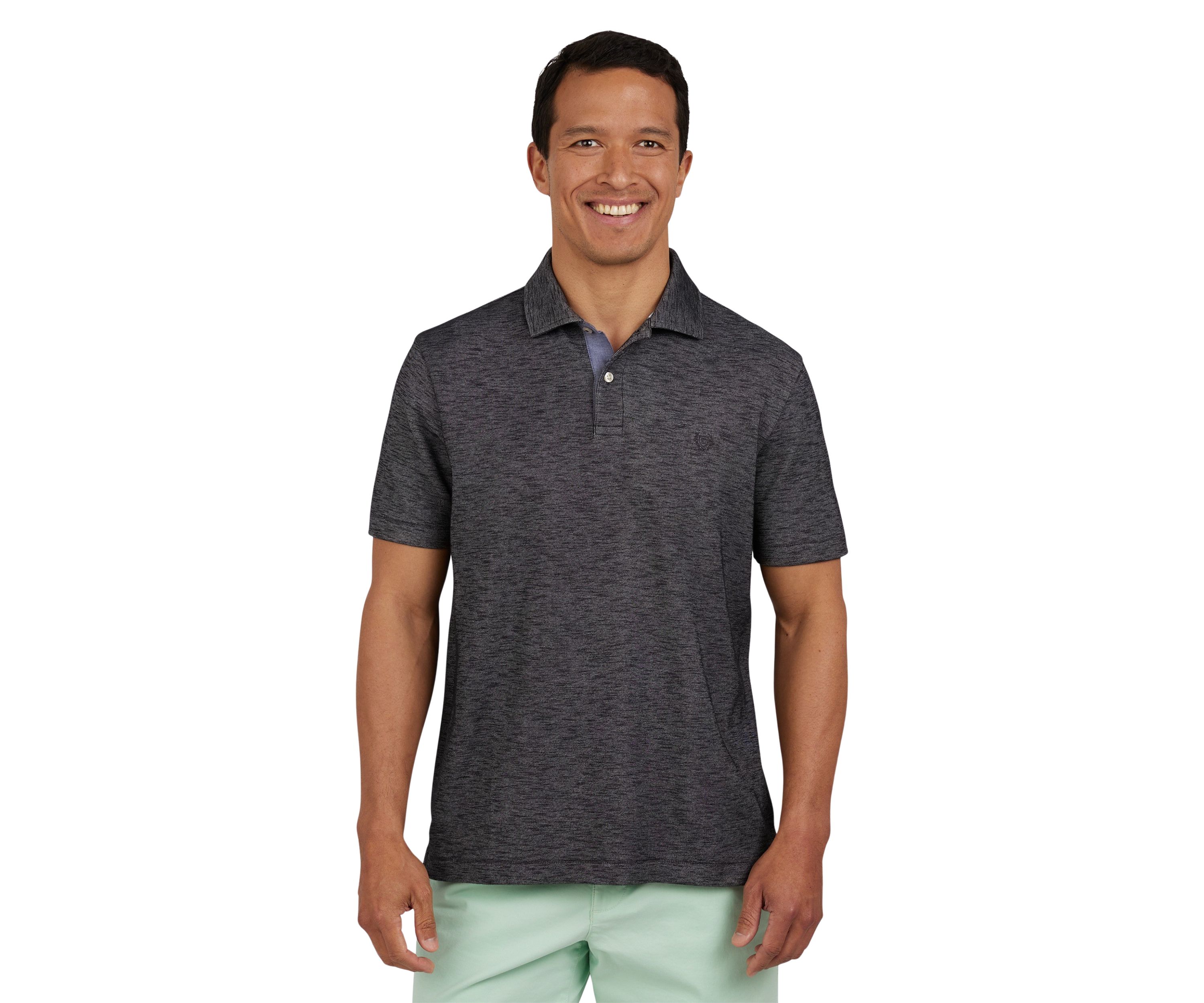 Short Sleeve Slub Polo Shirt 