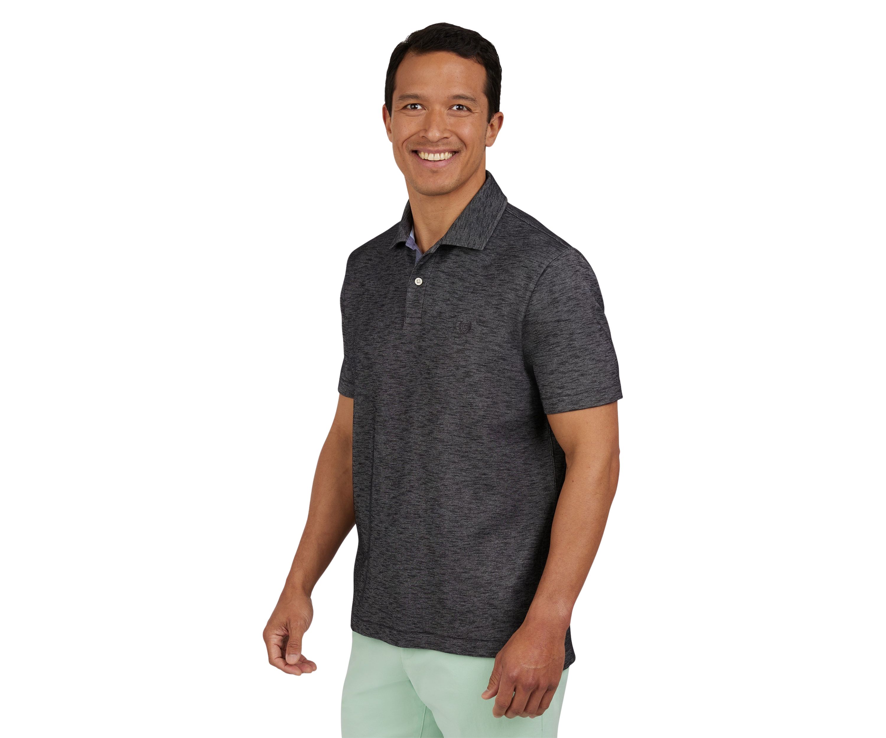 Short Sleeve Slub Polo Shirt 