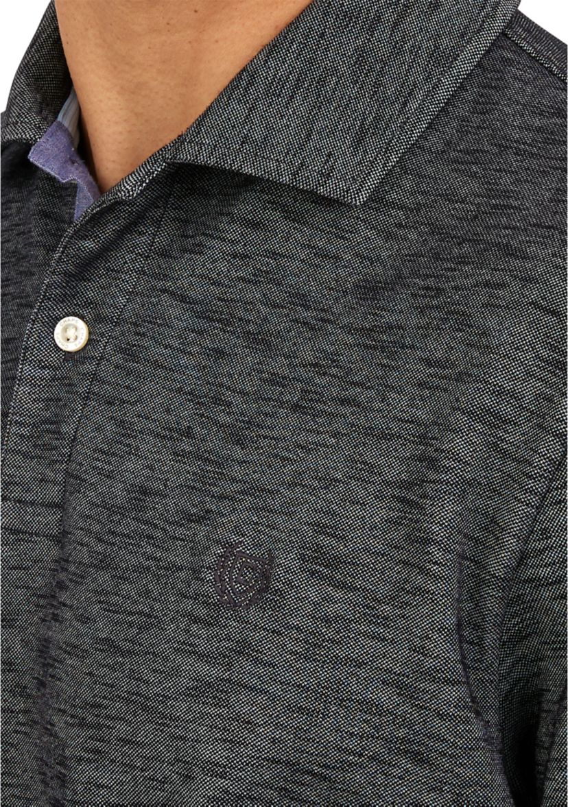 Short Sleeve Slub Polo Shirt 