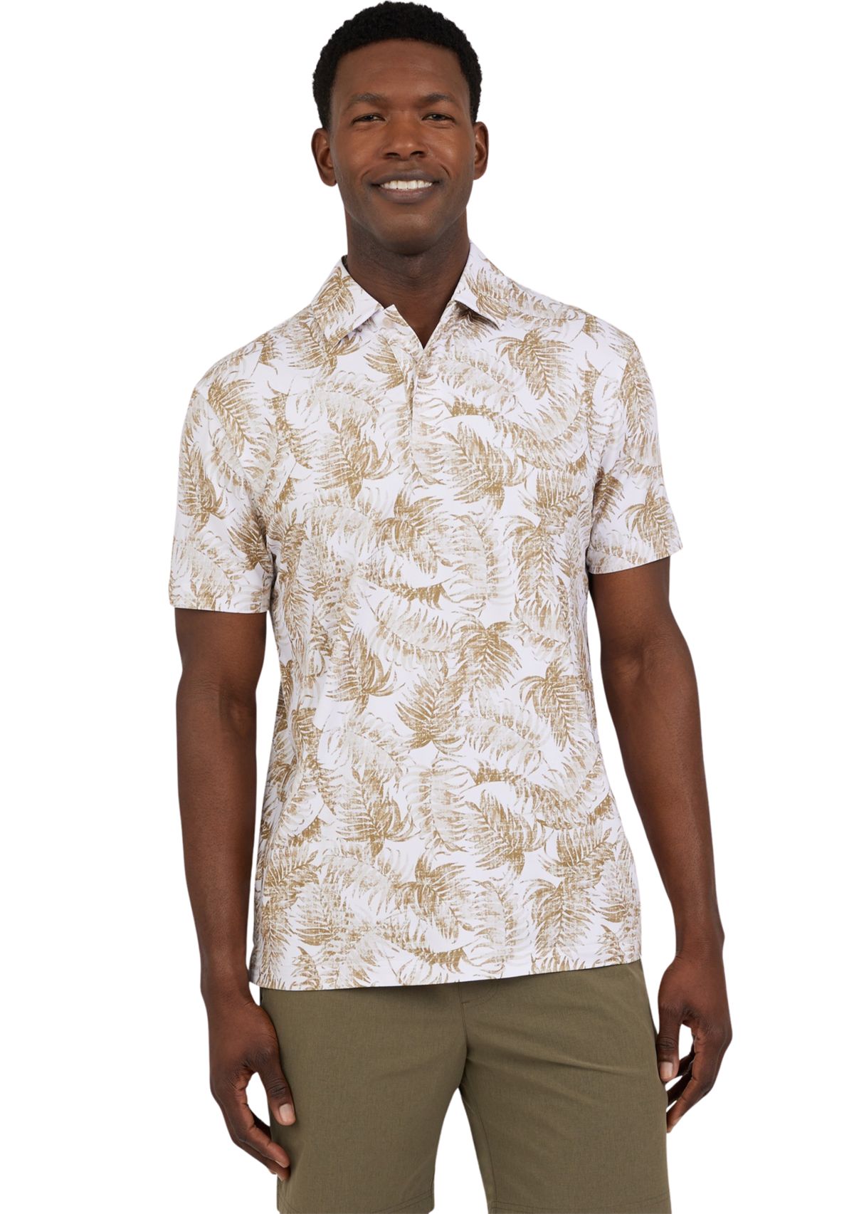 Short Sleeve Printed Performance Polo Shirt