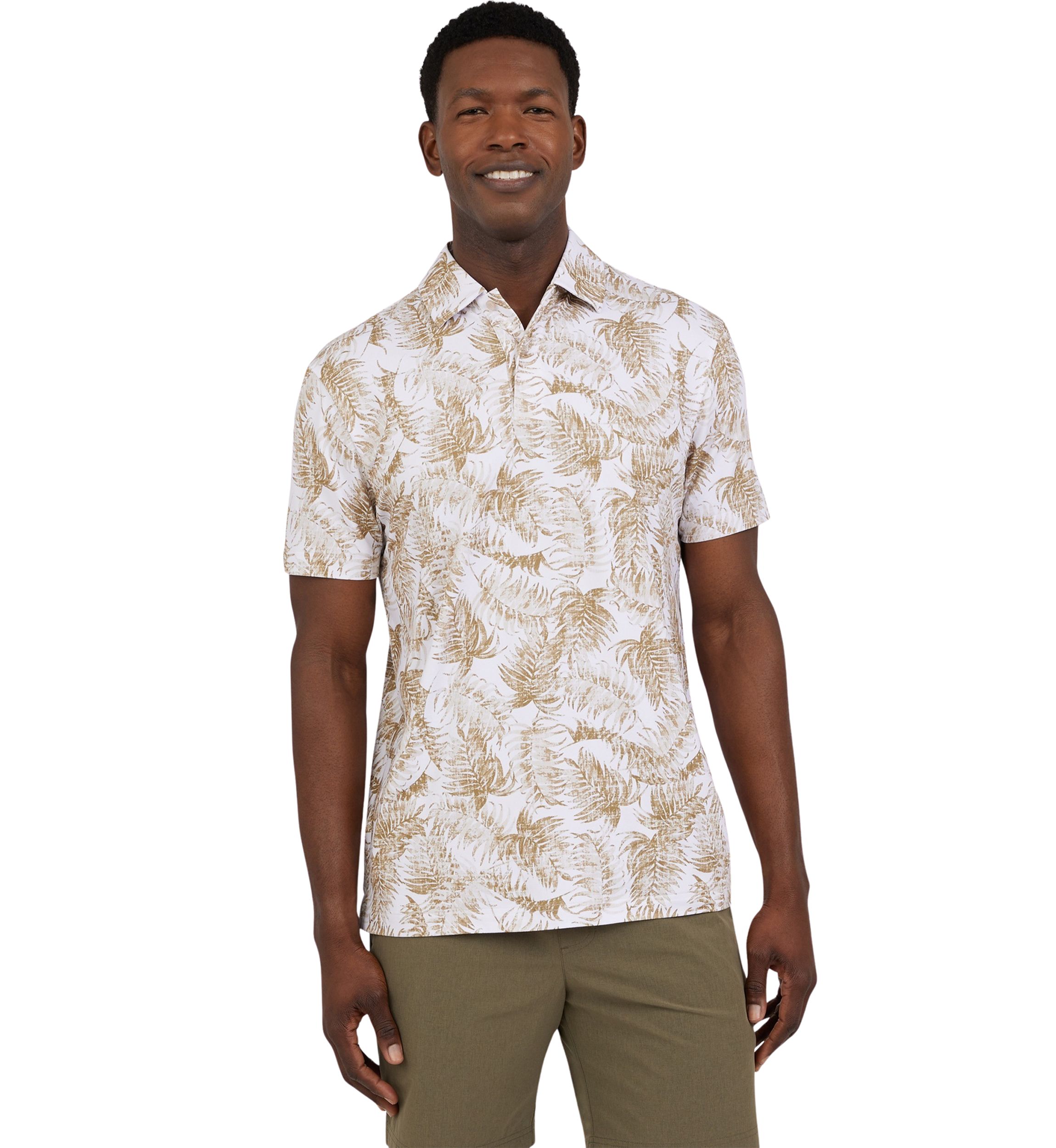 Short Sleeve Printed Performance Polo Shirt