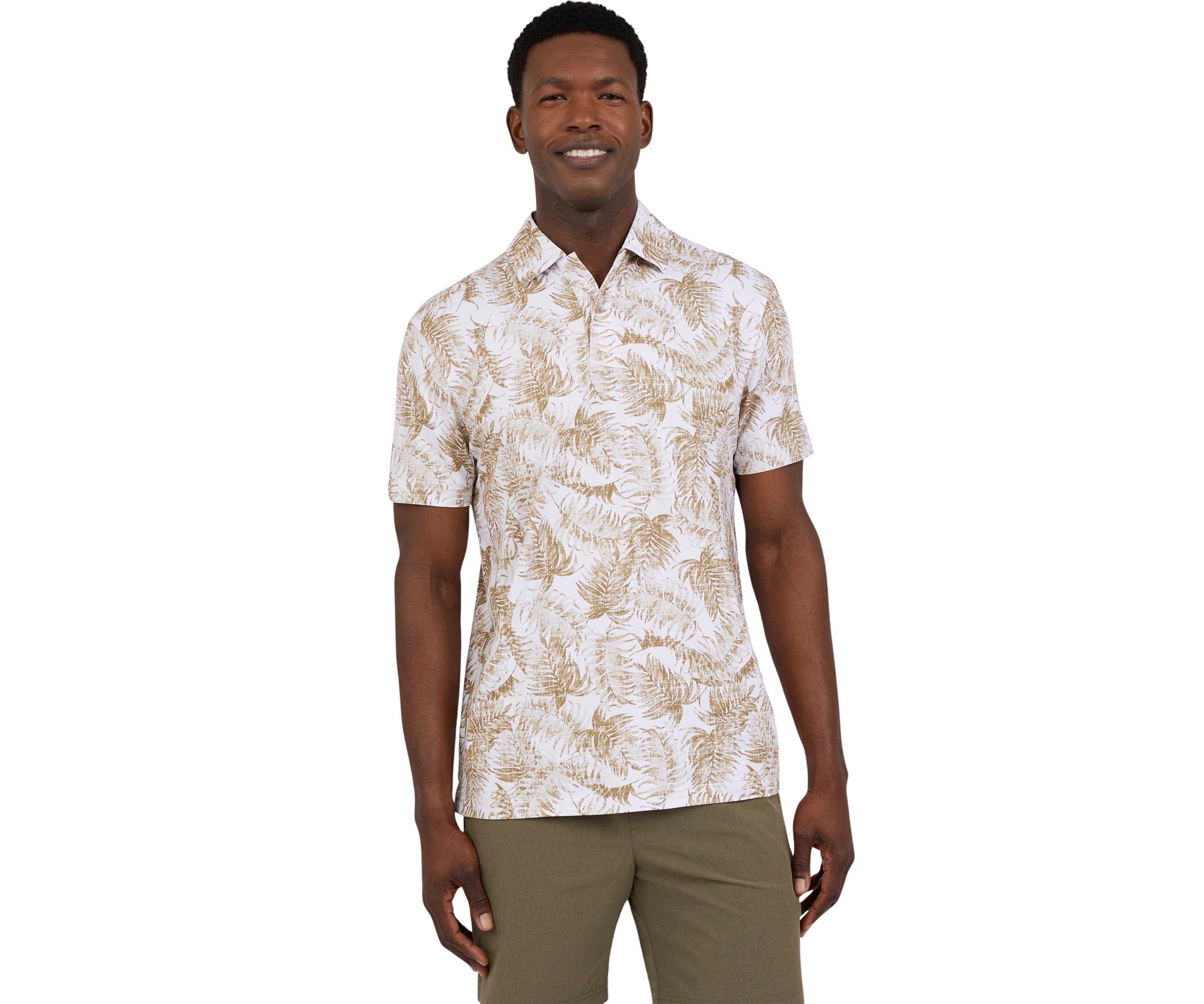 Short Sleeve Printed Performance Polo Shirt