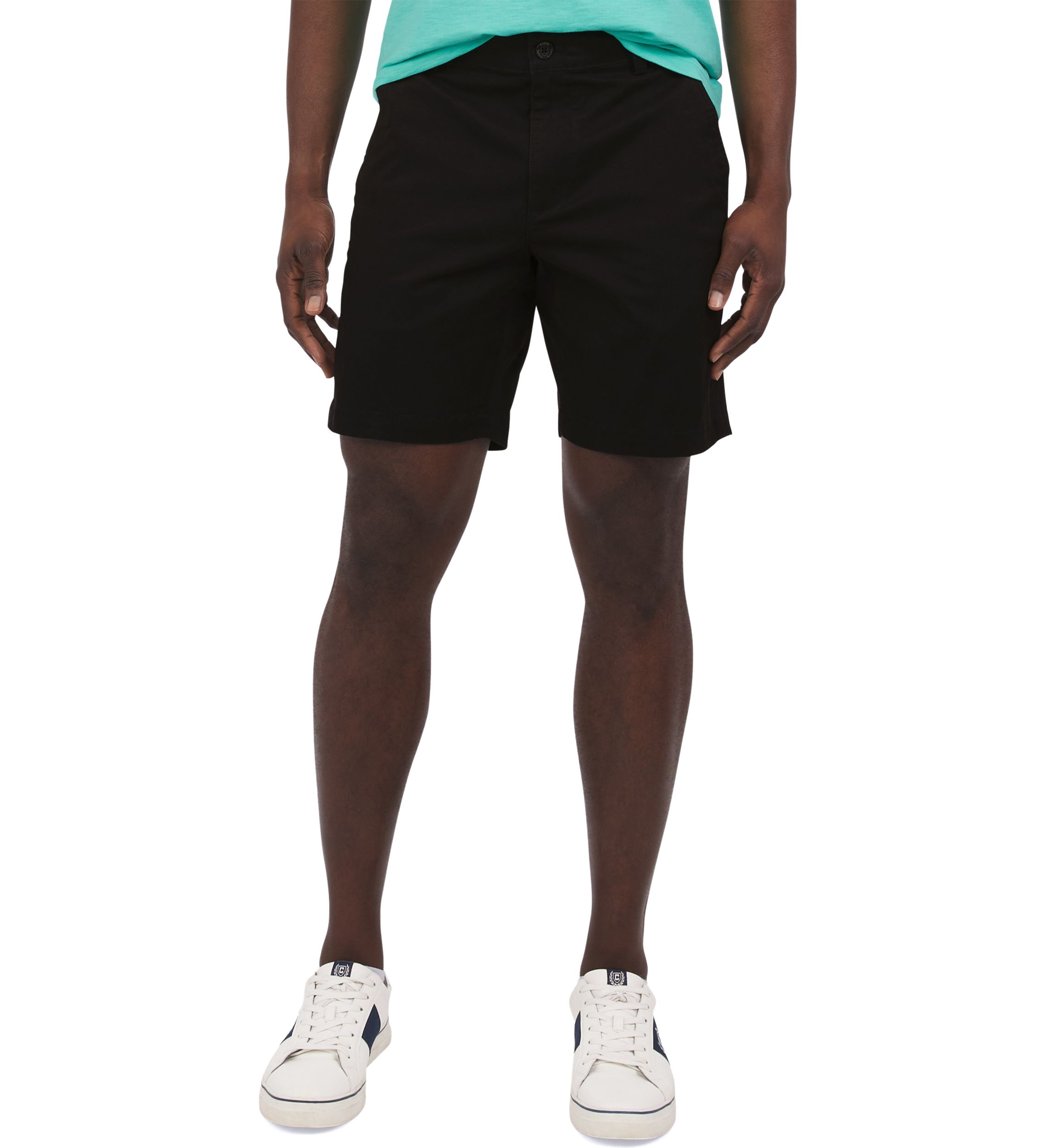 8" Flat Front Stretch Twill Shorts