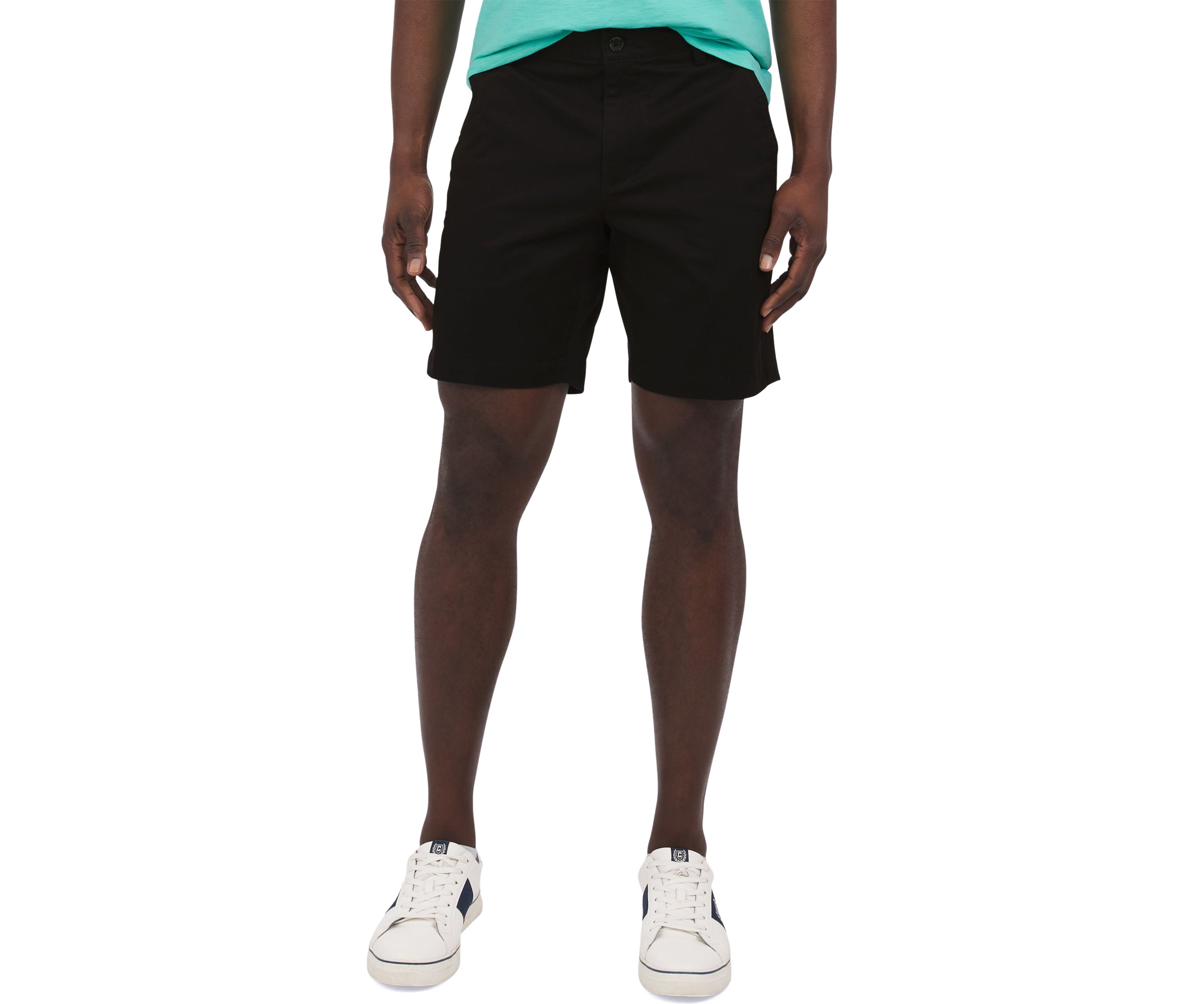 8" Flat Front Stretch Twill Shorts