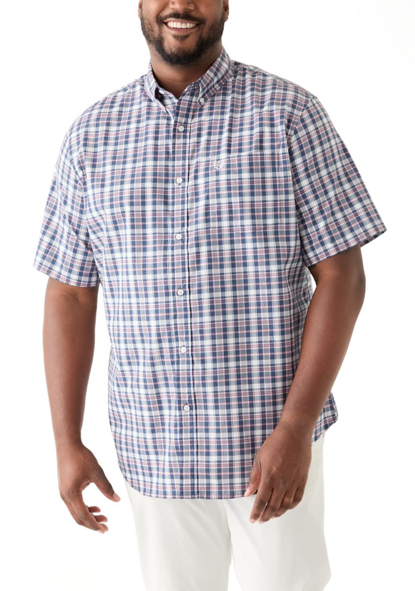 Big & Tall Short Sleeve Easy Woven Shirt