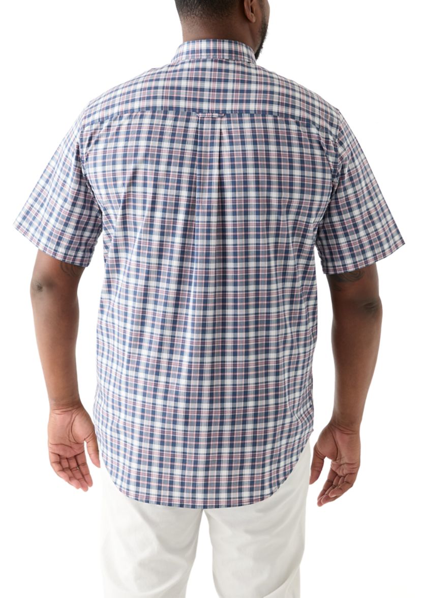 Big & Tall Short Sleeve Easy Woven Shirt