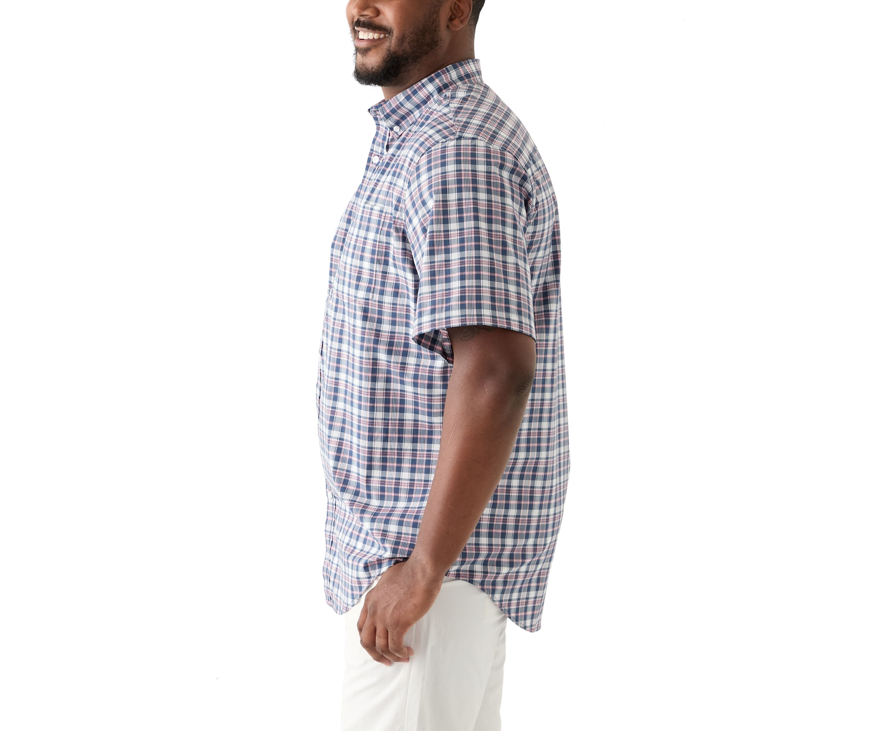 Big & Tall Short Sleeve Easy Woven Shirt