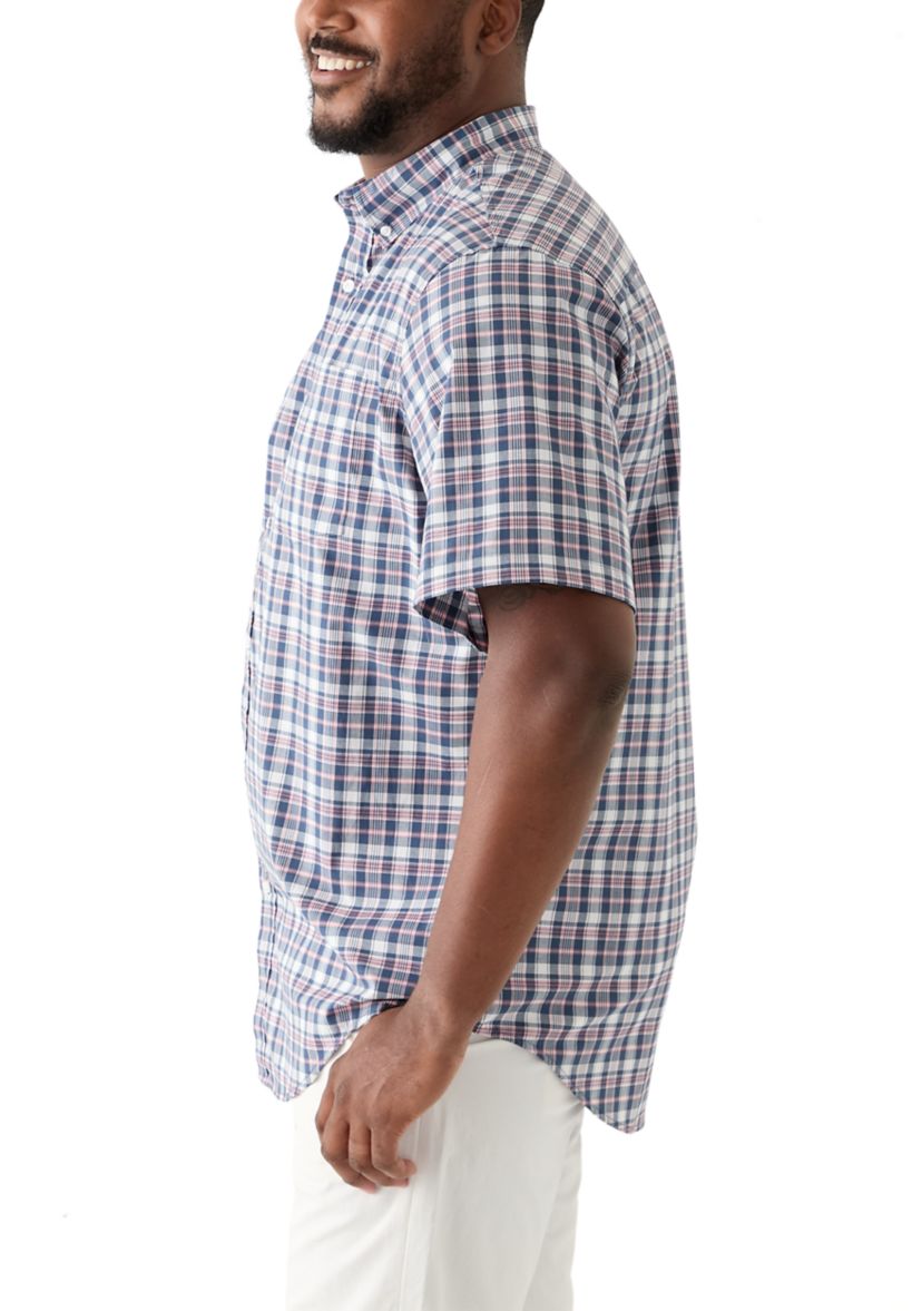 Big & Tall Short Sleeve Easy Woven Shirt