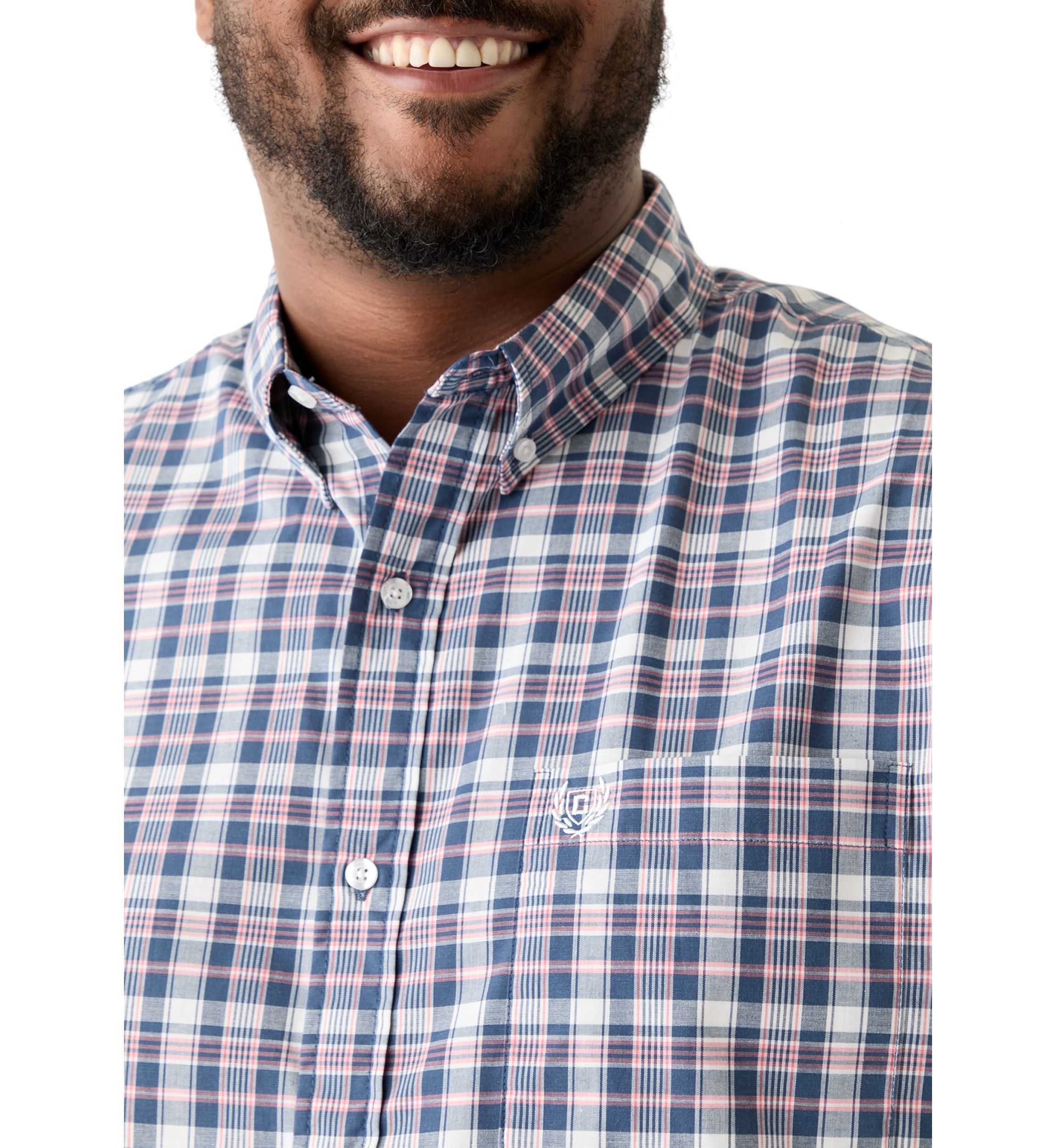 Big & Tall Short Sleeve Easy Woven Shirt