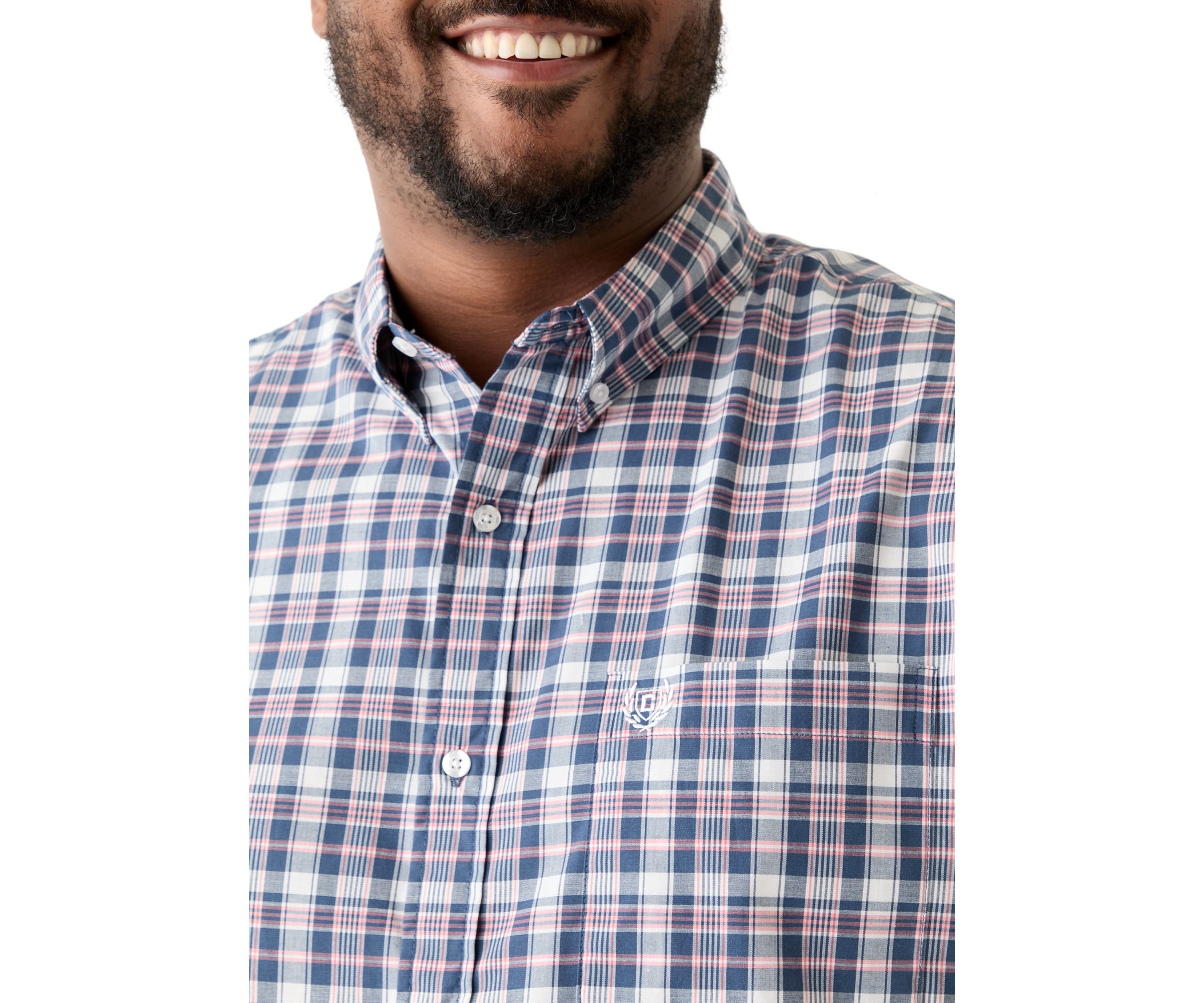 Big & Tall Short Sleeve Easy Woven Shirt