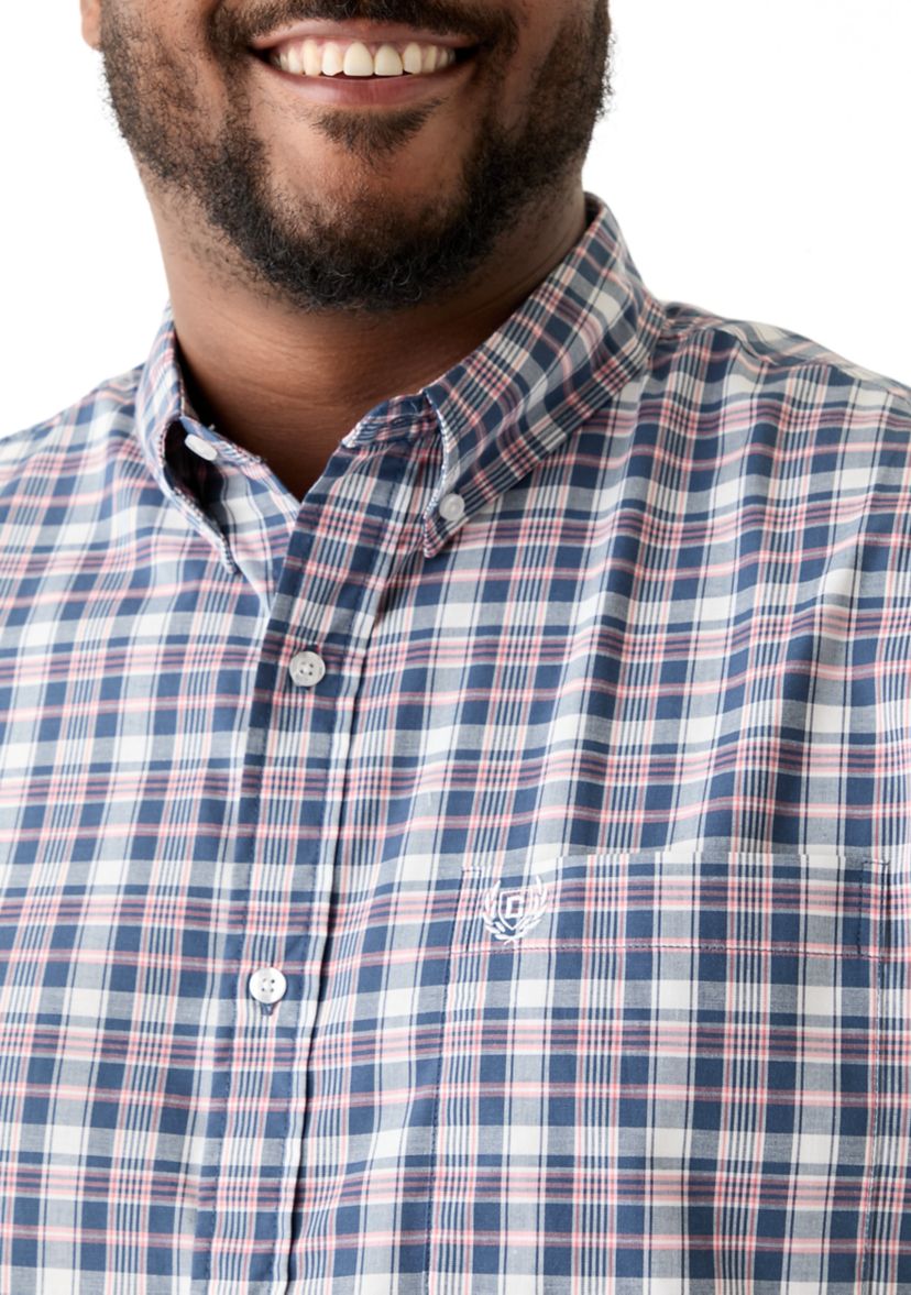 Big & Tall Short Sleeve Easy Woven Shirt