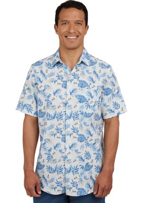 Chaps Men's Short Sleeve Printed Performance Shirt