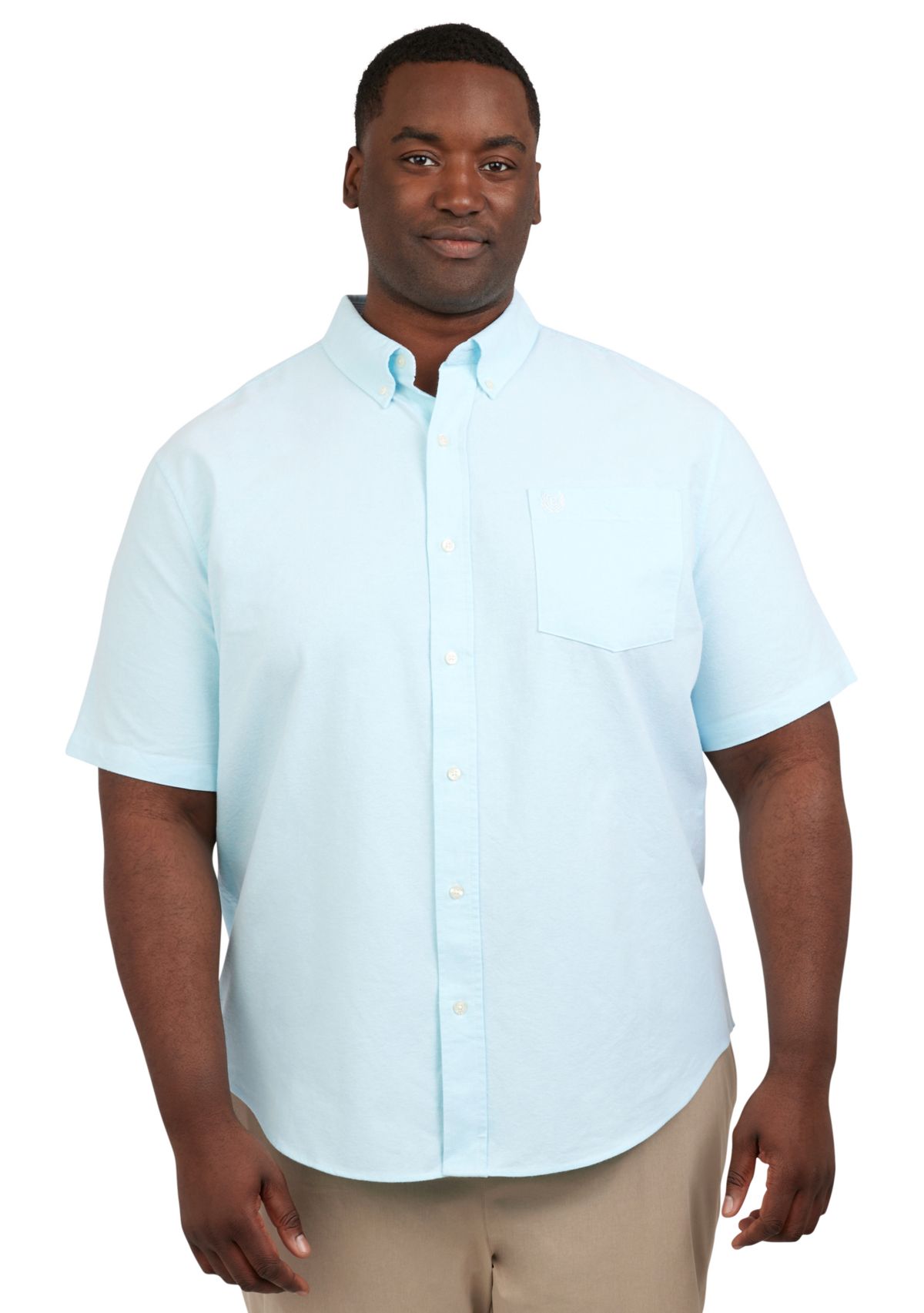 Big & Tall Short Sleeve Oxford Woven Shirt