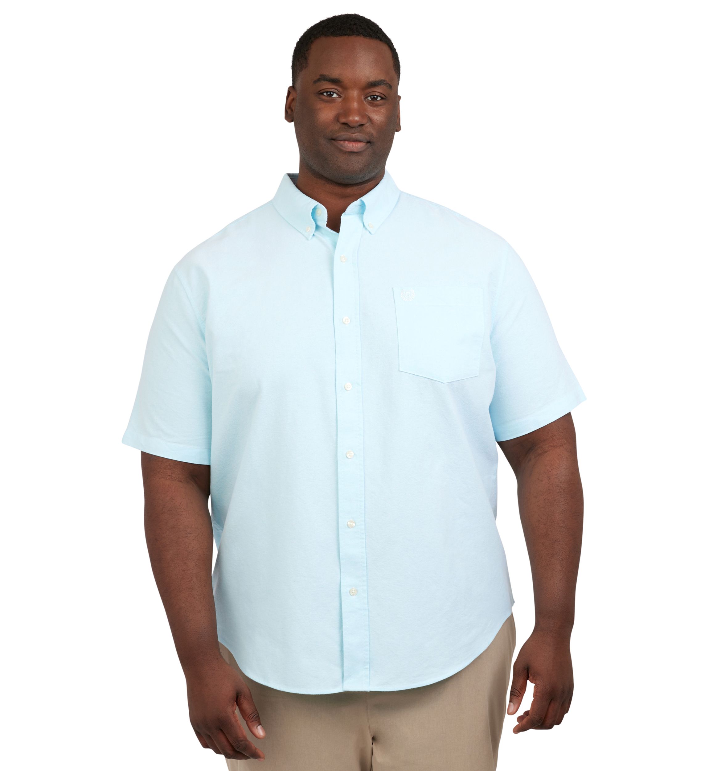 Big & Tall Short Sleeve Oxford Woven Shirt