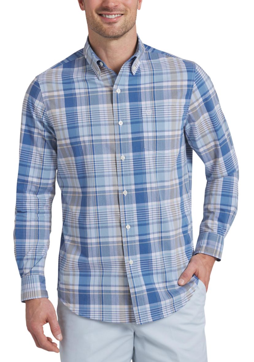 men's chaps dress shirts Men's Chaps Essentials Wrinkle-Free Regular-Fit Spread-Collar Dress Shirt