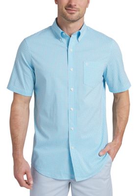 Chaps Men's Short Sleeve Poplin Plaid Shirt