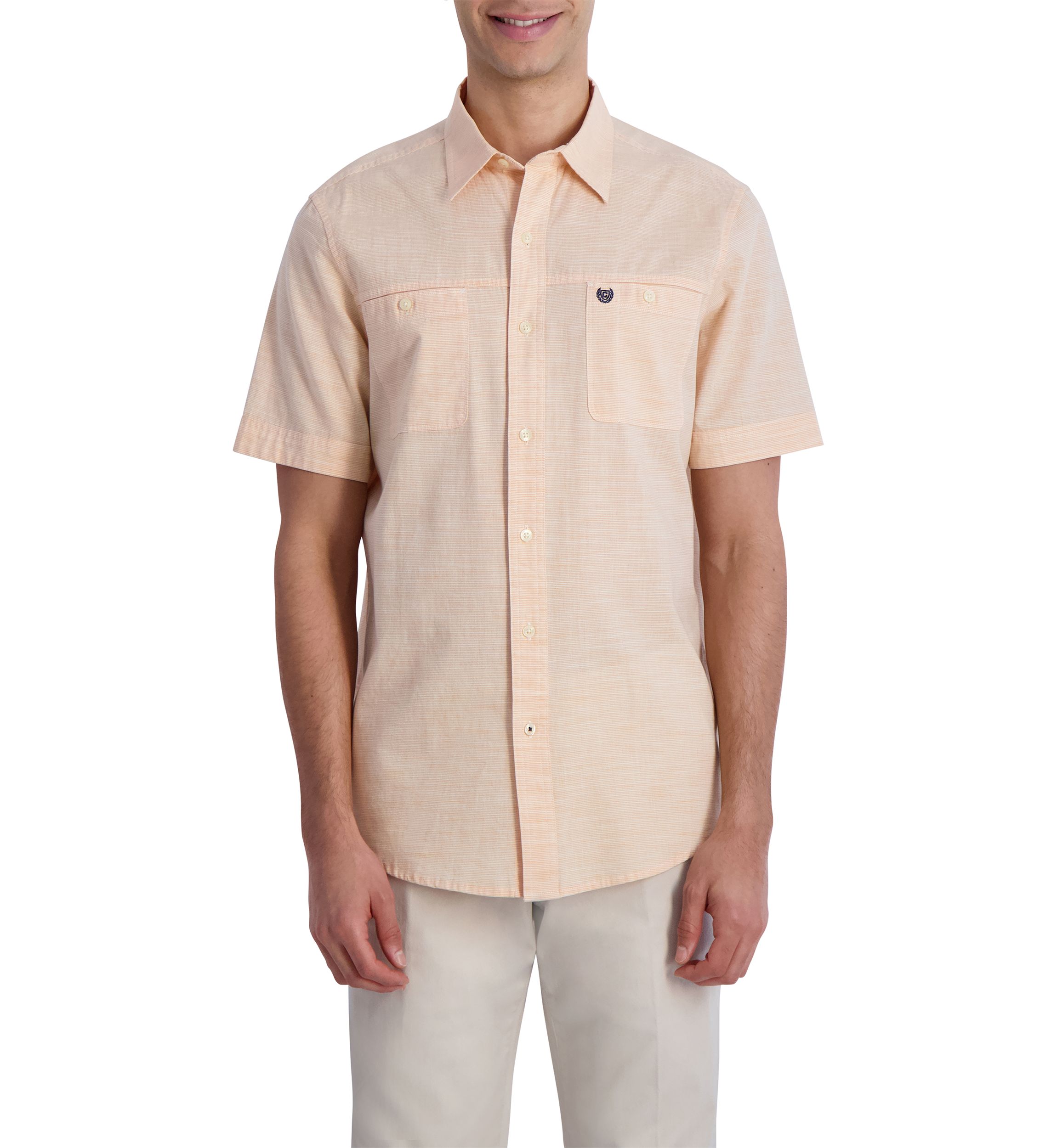 Big & Tall Short Sleeve Coastland Wash Slub Woven Shirt